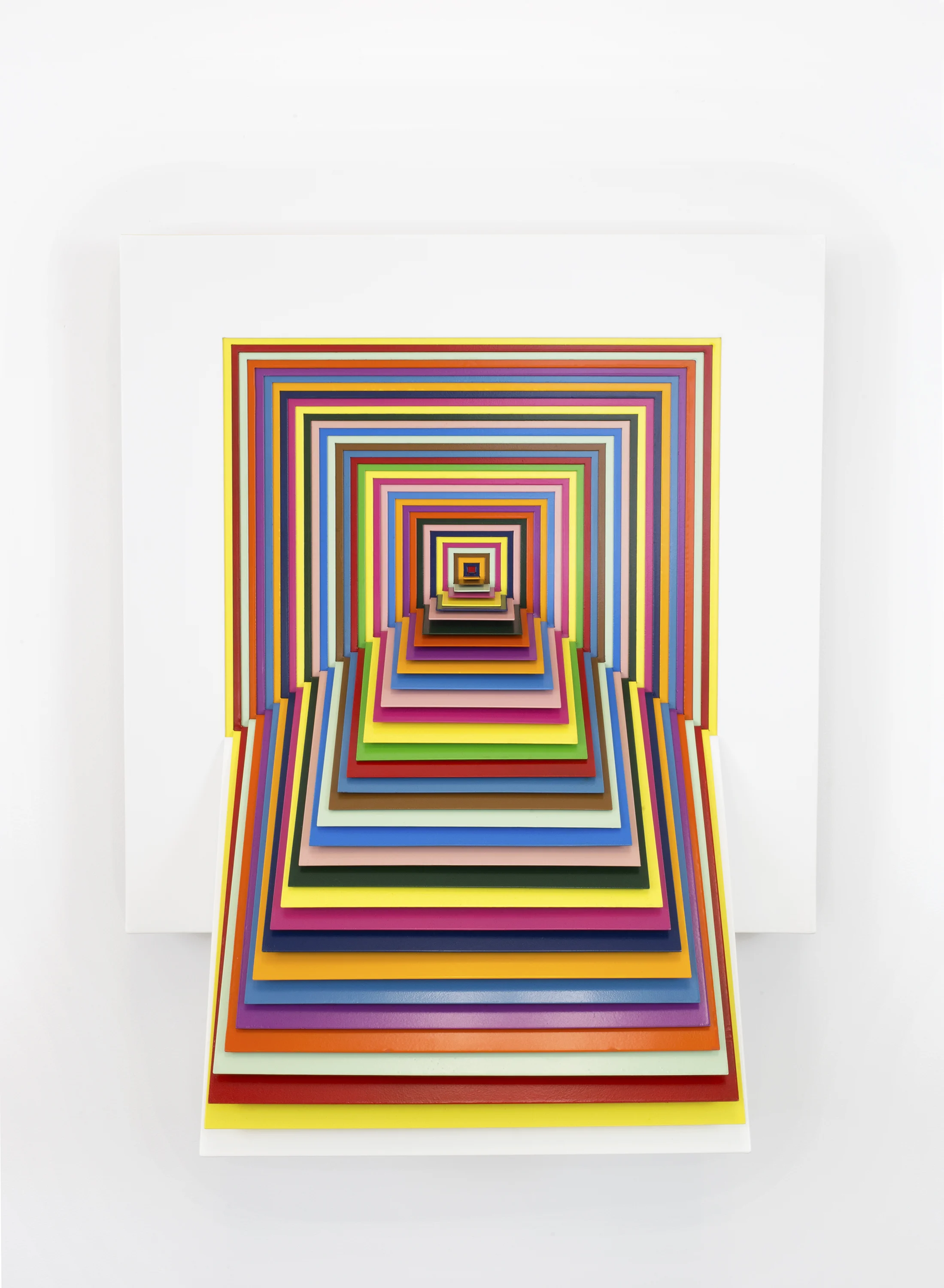  Squared, 2019, powdered coated aluminum and epoxy, 29.5 x 23.75 x 10 in. 