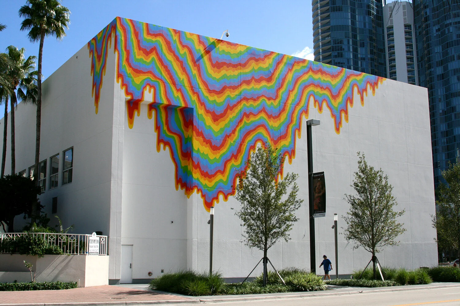 Acid Free, mural on the Ft. Lauderdale Museum or Art, 2011, latex paint, approx. 50 x 90 ft
