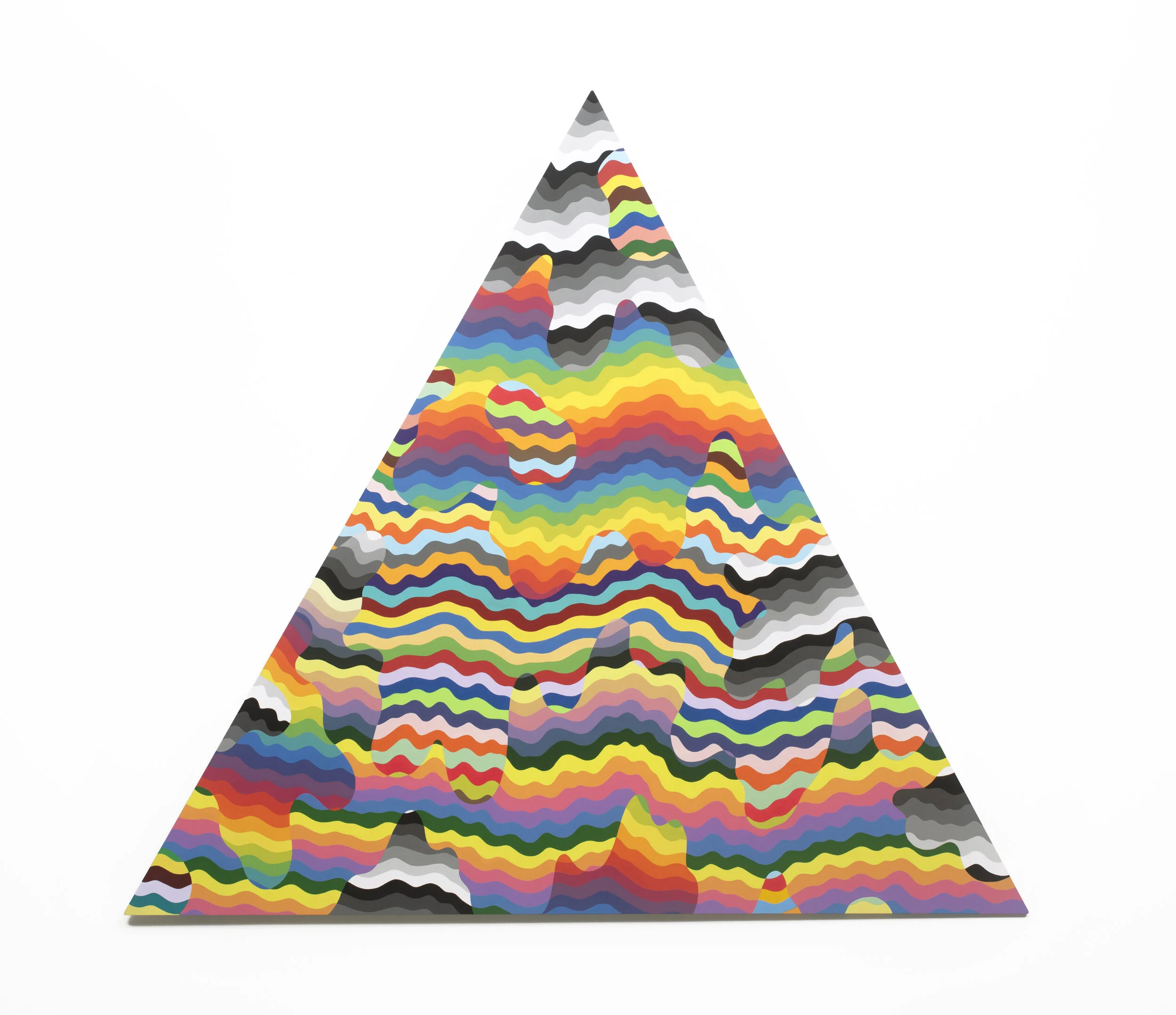  Triangle, 2021, acrylic on aluminum, 54 x 48 x 0.25 in. 