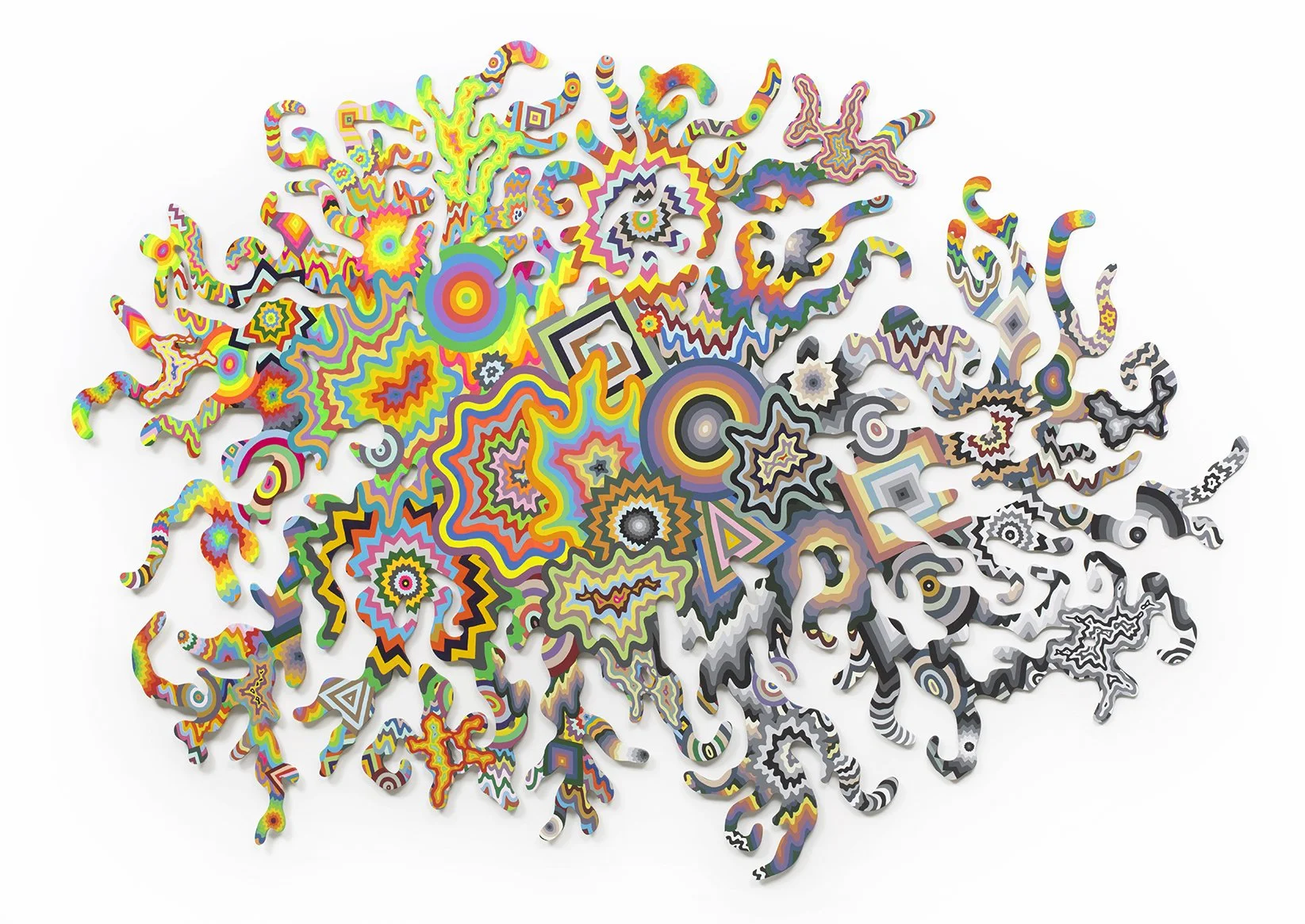  Organic Desaturation, 2021, acrylic on aluminum, 58 x 87 x 0.25 in. 