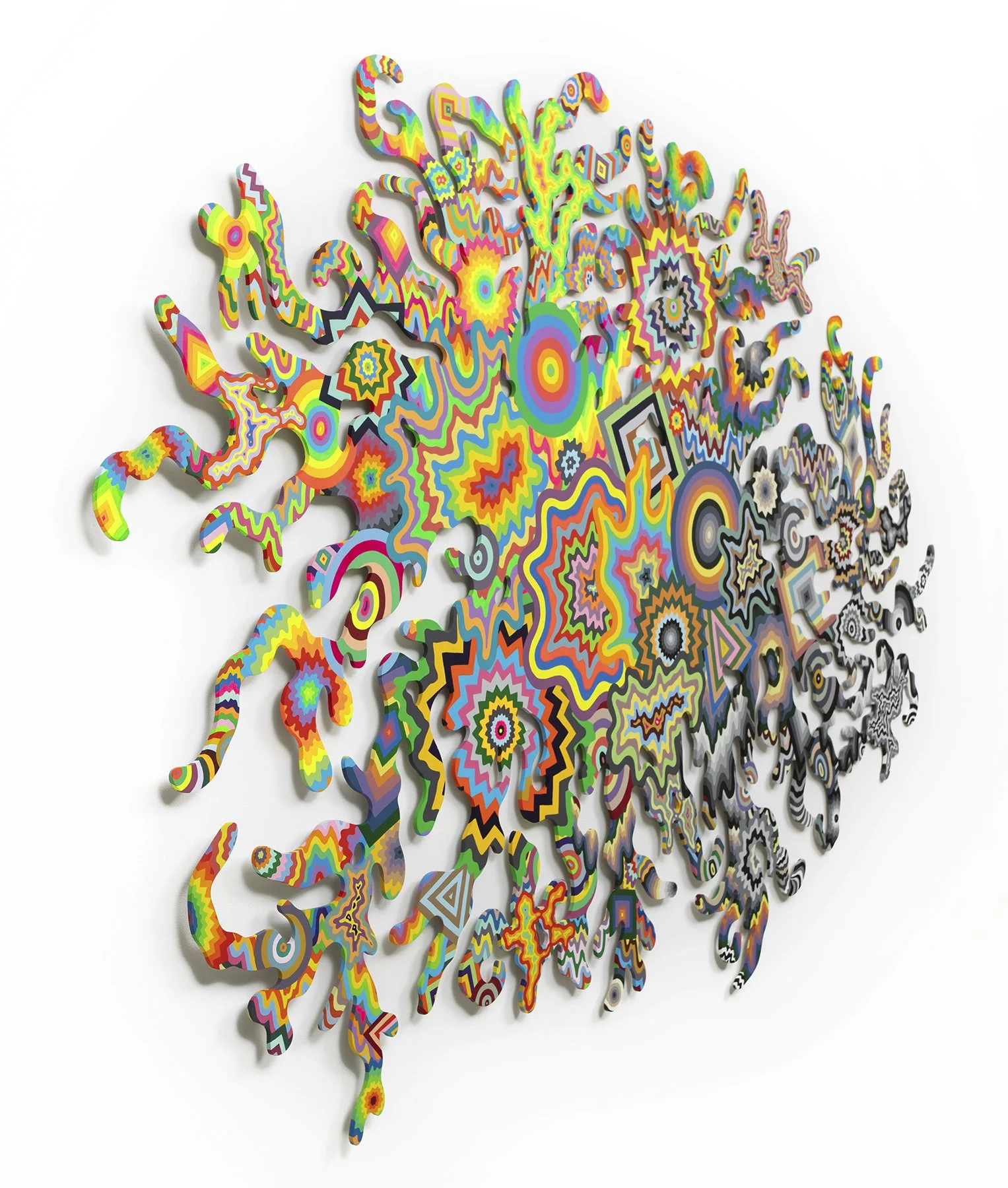  Organic Desaturation, 2021, acrylic on aluminum, 58 x 87 x 0.25 in. 