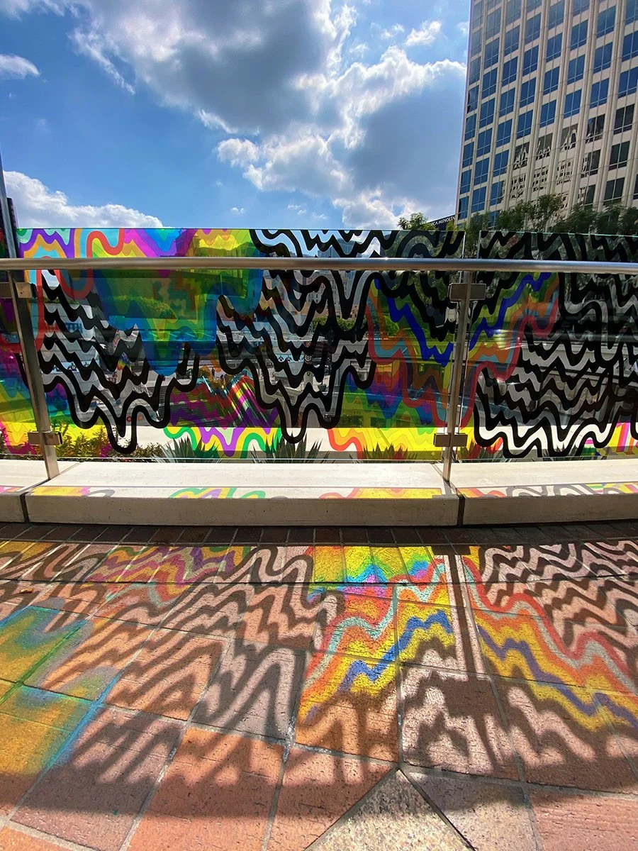   Light Spectrum  (installation in Downtown Los Angeles, CA), 2020, transparent &amp; opaque vinyl, dimensions variable 