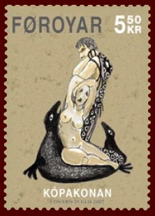 "Faroese stamp 580 the seal woman" by Edward Fuglø, Postverk Føroya - faroestamps.fo. Licensed under Public Domain via Wikimedia Commons - https://commons.wikimedia.org/wiki/File:Faroese_stamp_580_the_seal_woman.jpg#/media/File:Faroese_stamp_580_the_seal_woman.jpg