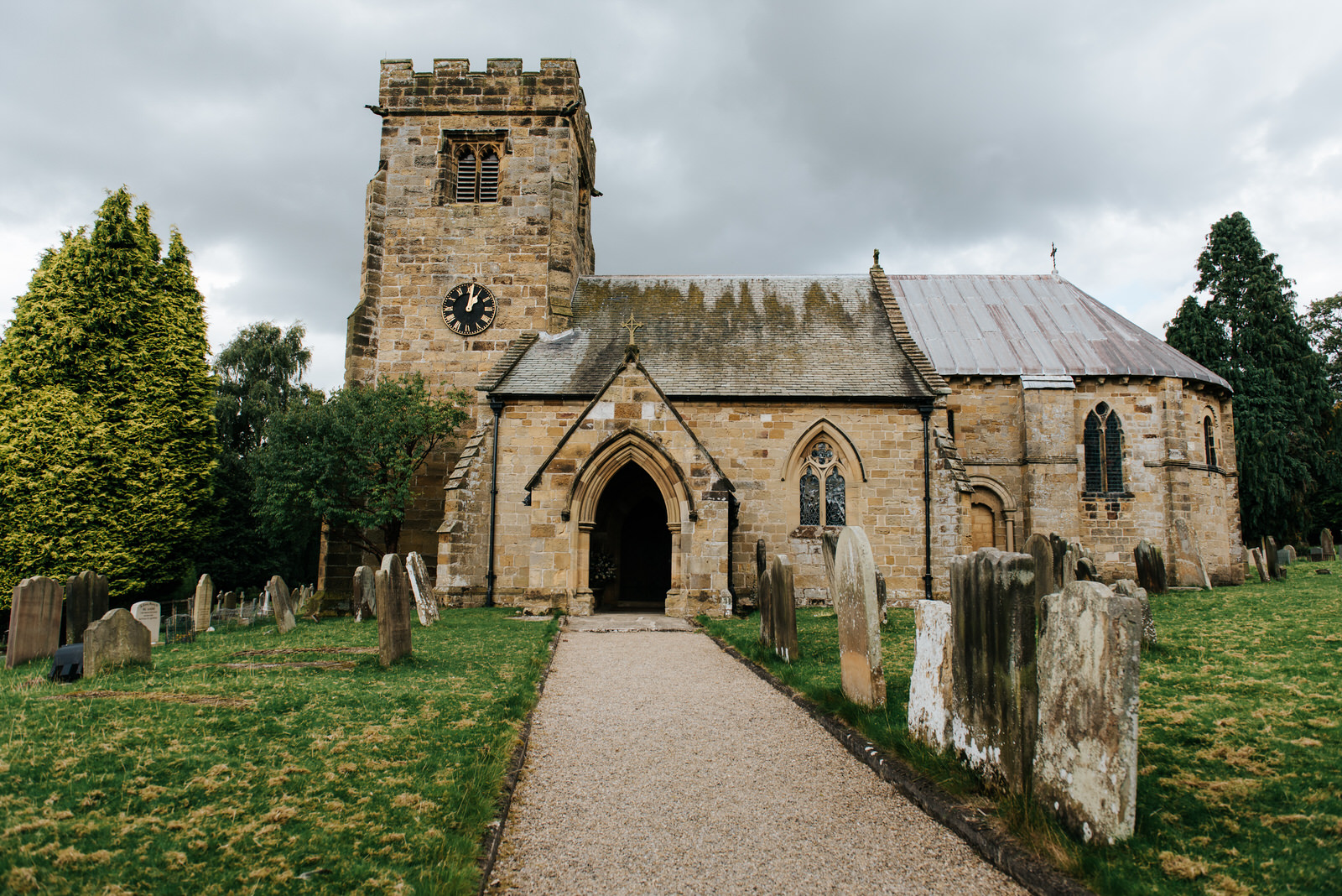 Exterior shot of Felixkirk Church in Thirsk, North Yorkshire