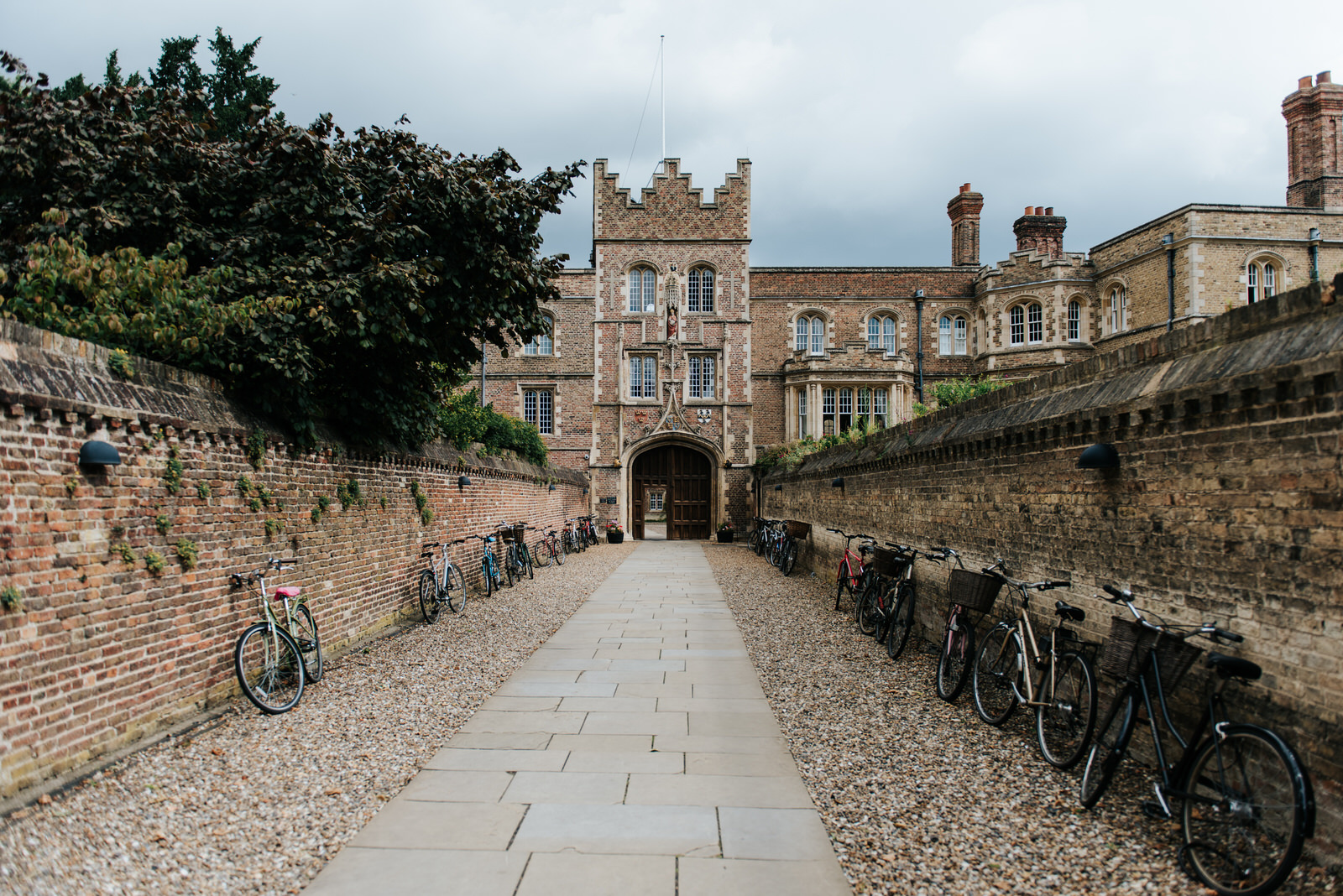 Jesus College Cambridge exterior shot of entrance