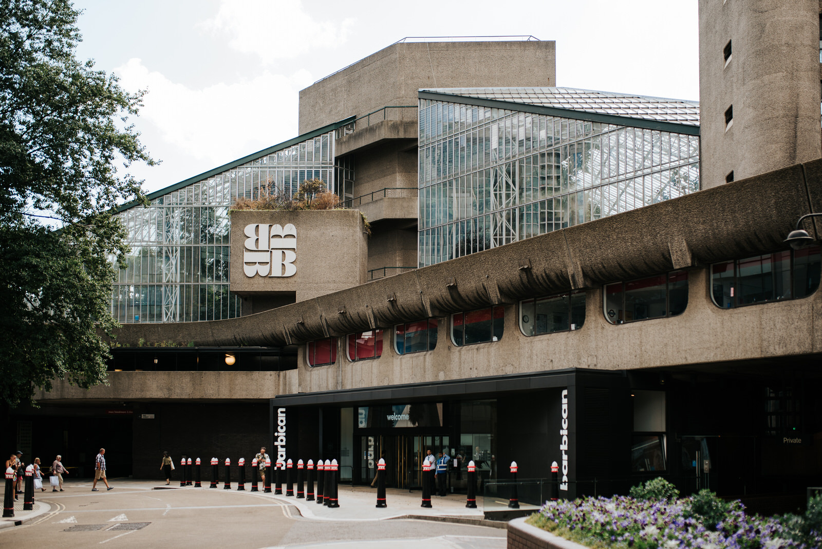 Wide photo of the barbican centre wedding venue
