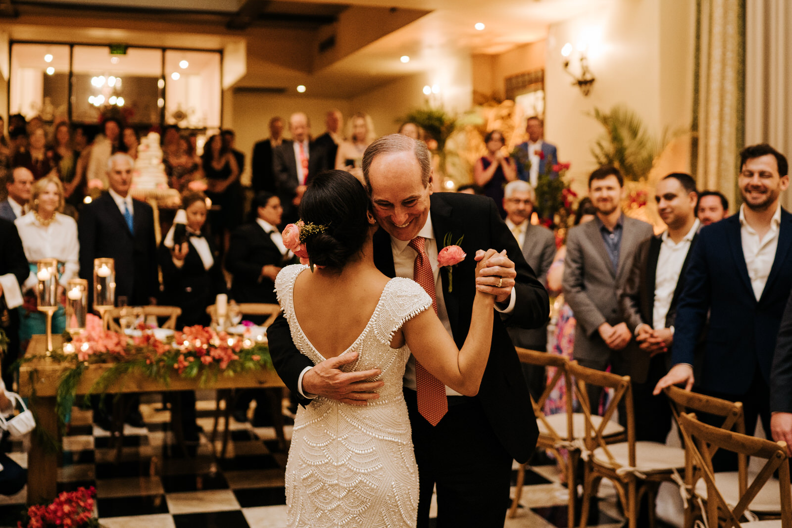 Bride dances with the father of the groom