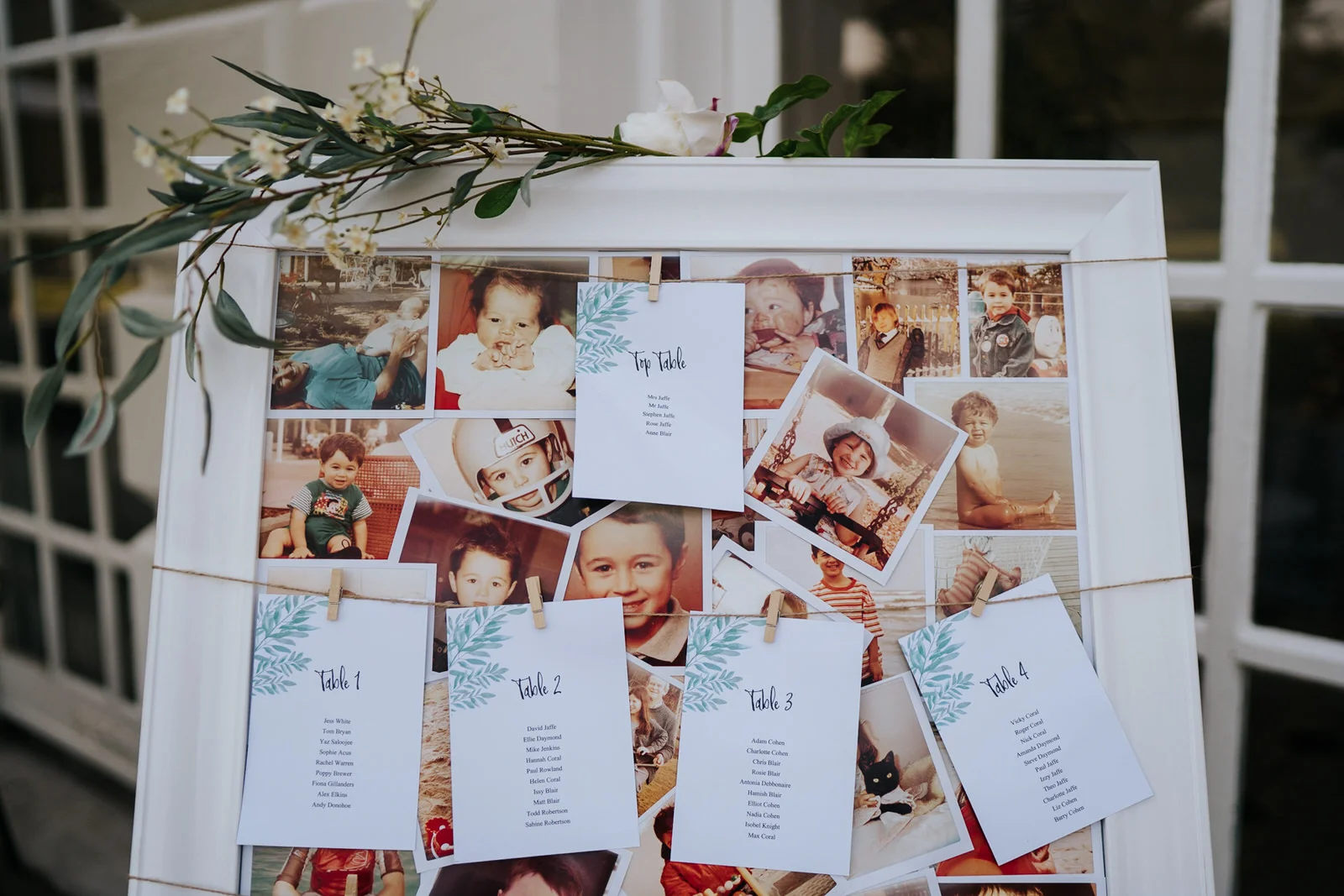Tableplan for Kew Gardens Wedding