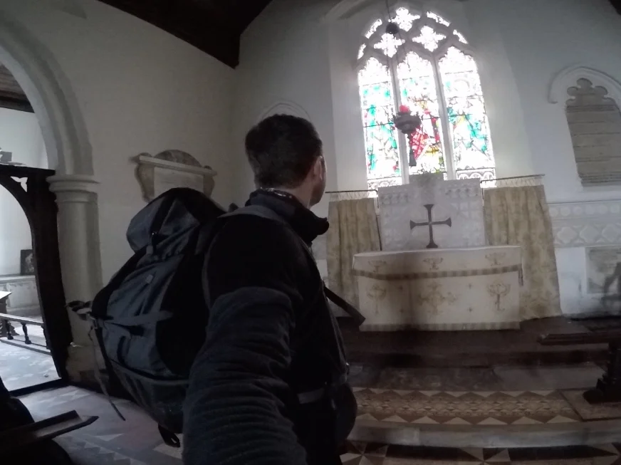 Inside the Church.