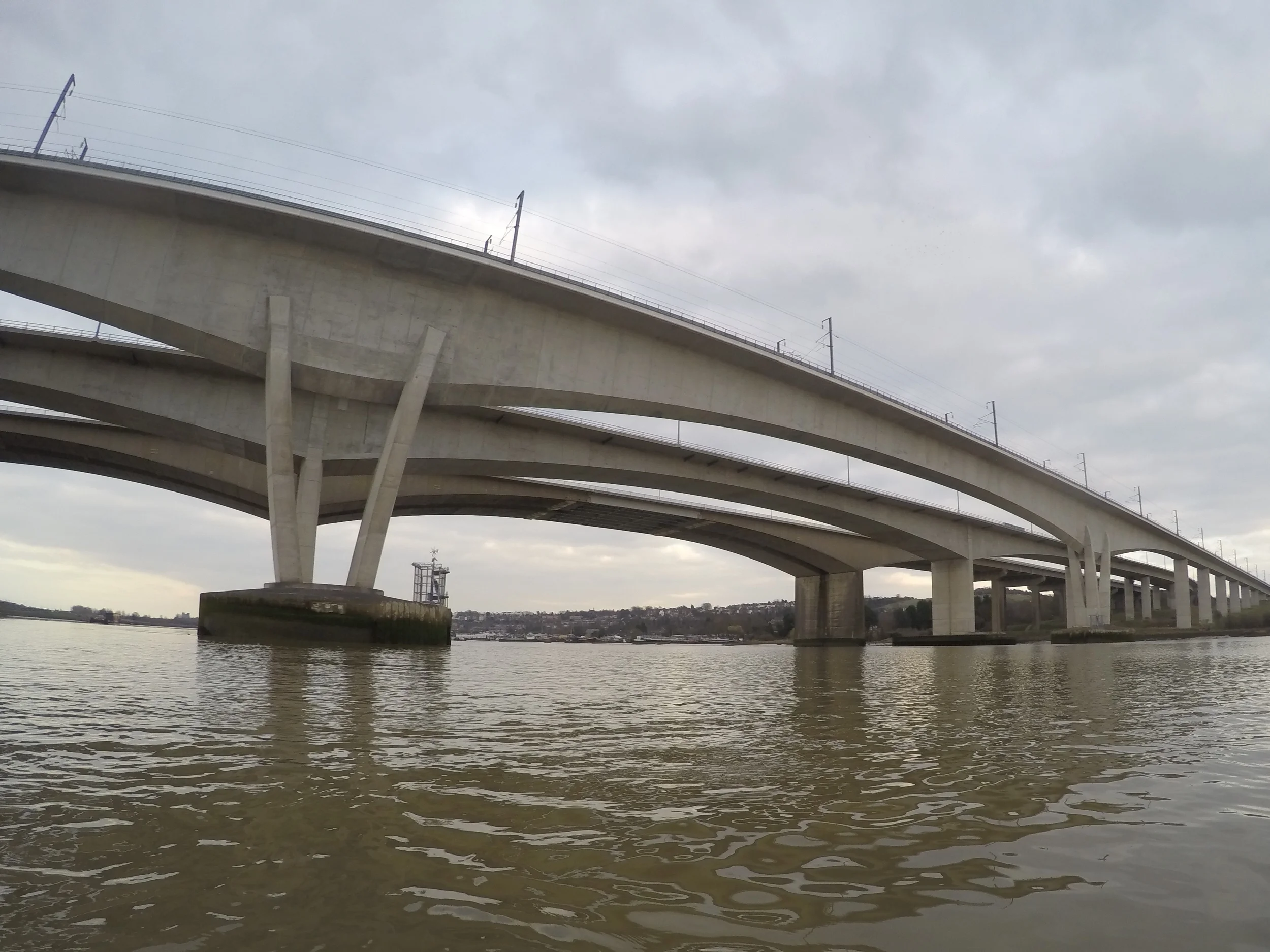 The motorway bridge in Medway.