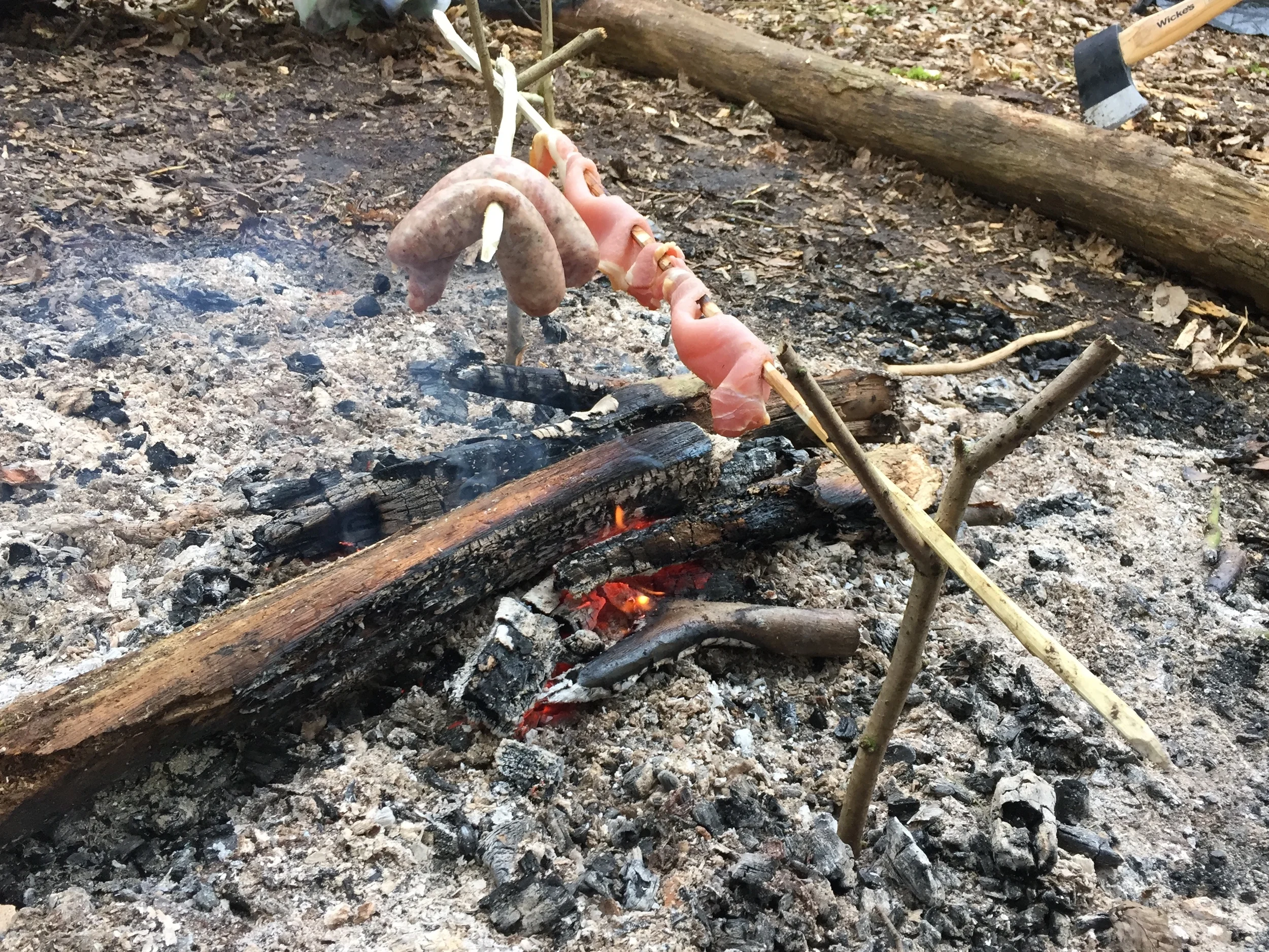 We had two fires going for breakfast.