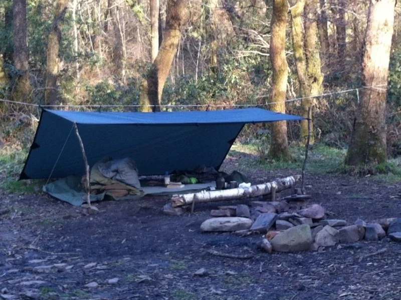 Using a tarp can be just as comfortable as a tent.