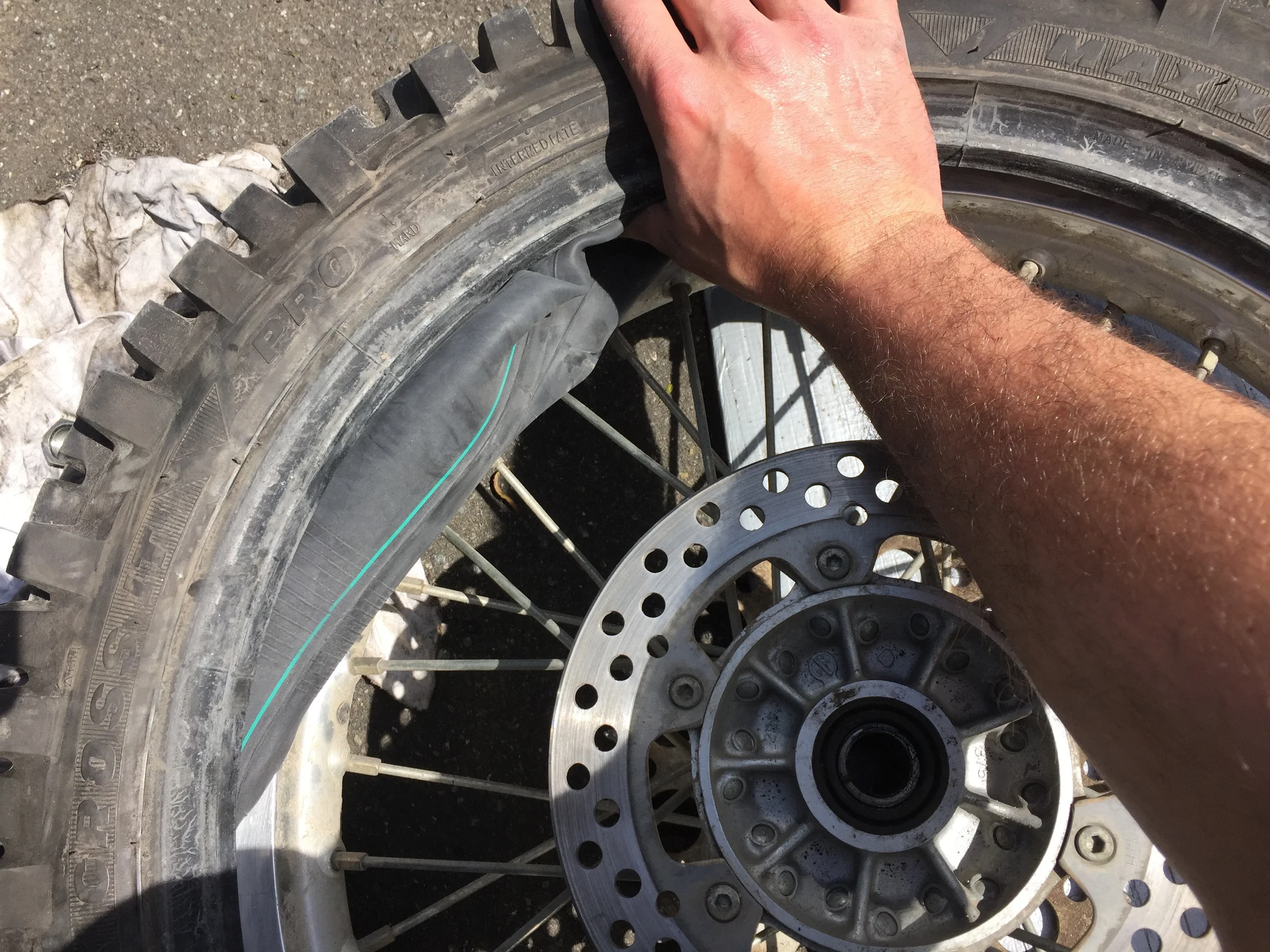 Putting a new tube in