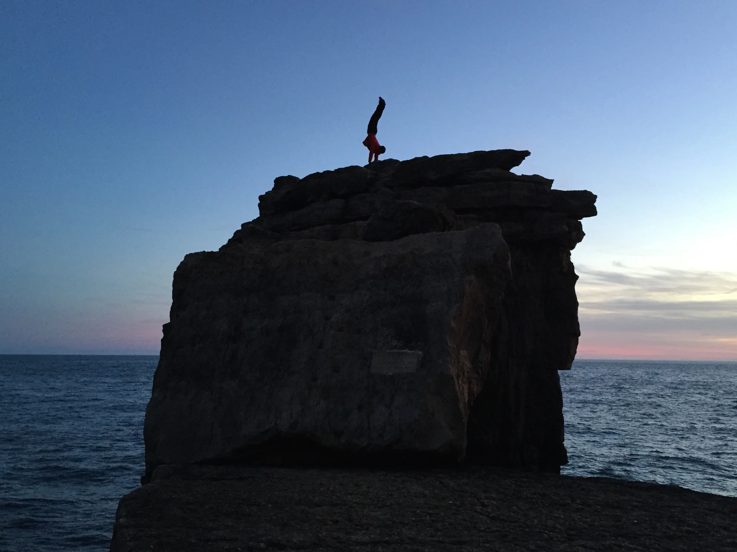 Zoli showing off while the sun sets