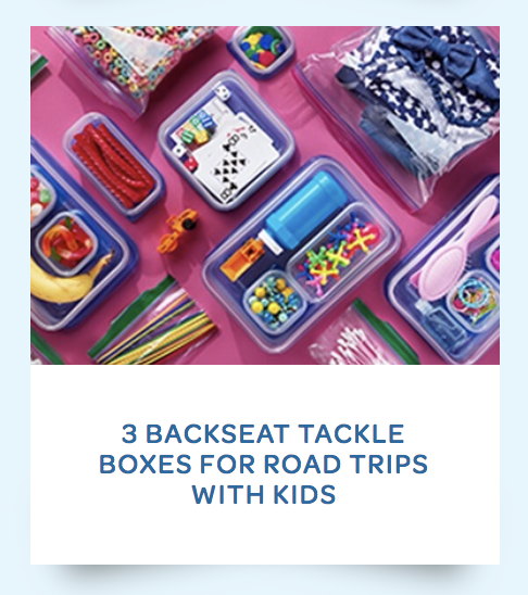Ziploc®, 3 Backseat Tackle Boxes for Road Trips with Kids