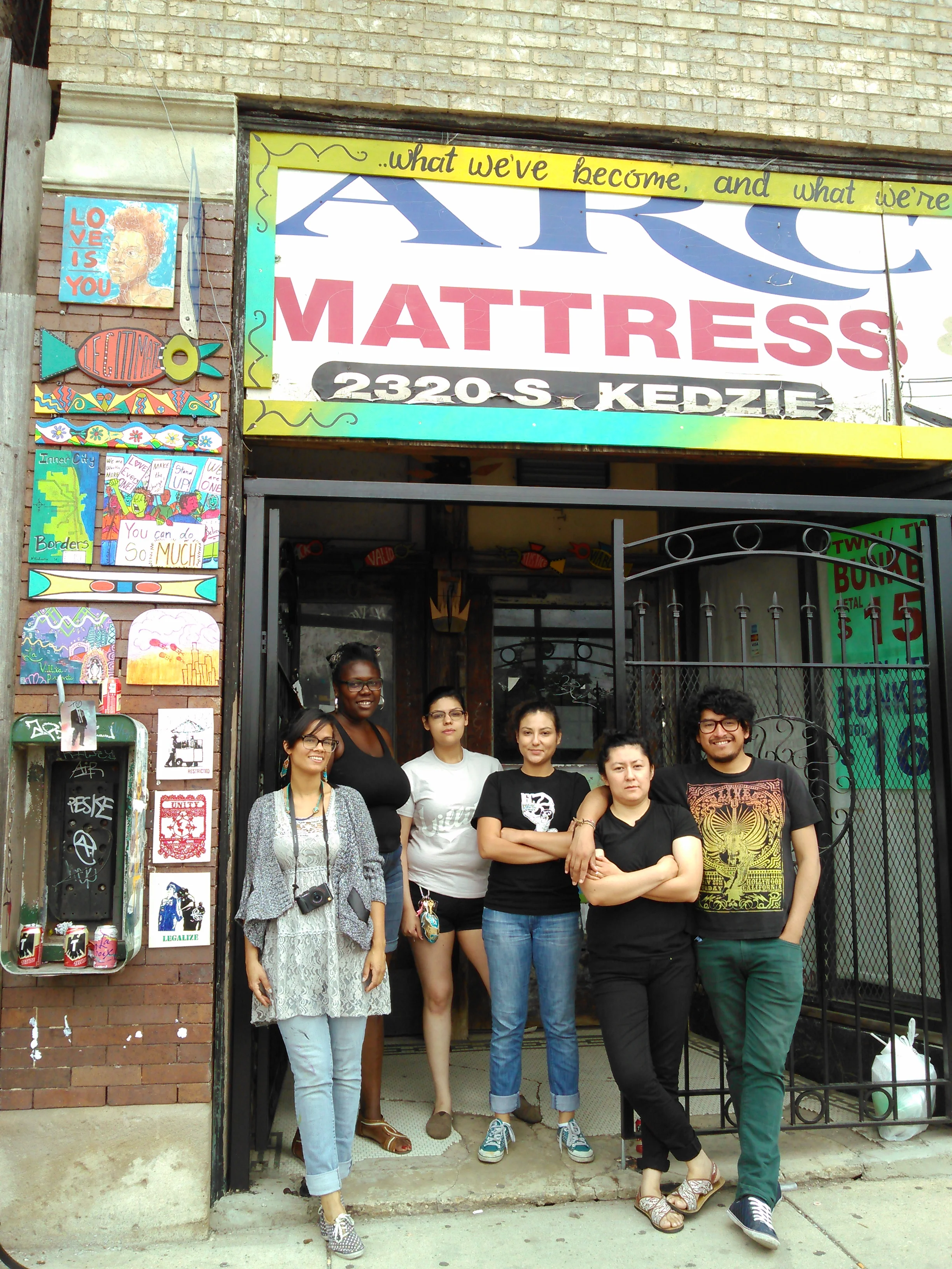 From left to right: Amara Betty Martin, Jenese Jackson, Erica Sanchez, Sara Cortez, Rosa Rodriguez and Jhonatan Carbonell. 