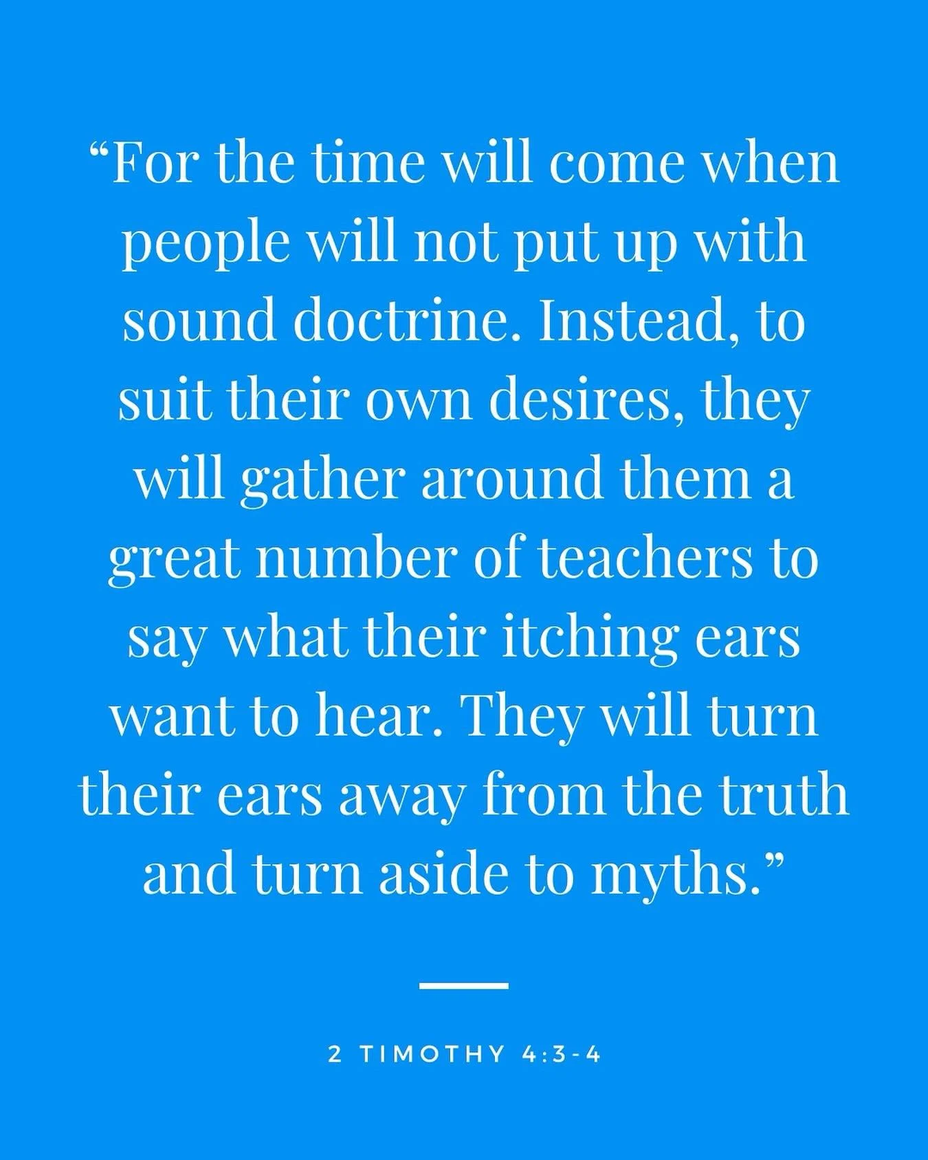In 2025, it&rsquo;s easy to get stuck in an echo chamber. Pastor Toni Pate says, &ldquo;the outcome is turning away from truth, not toward it.&rdquo; Paul speaks to this very problem in his letters to his young prot&eacute;g&eacute;, Timothy. Click t