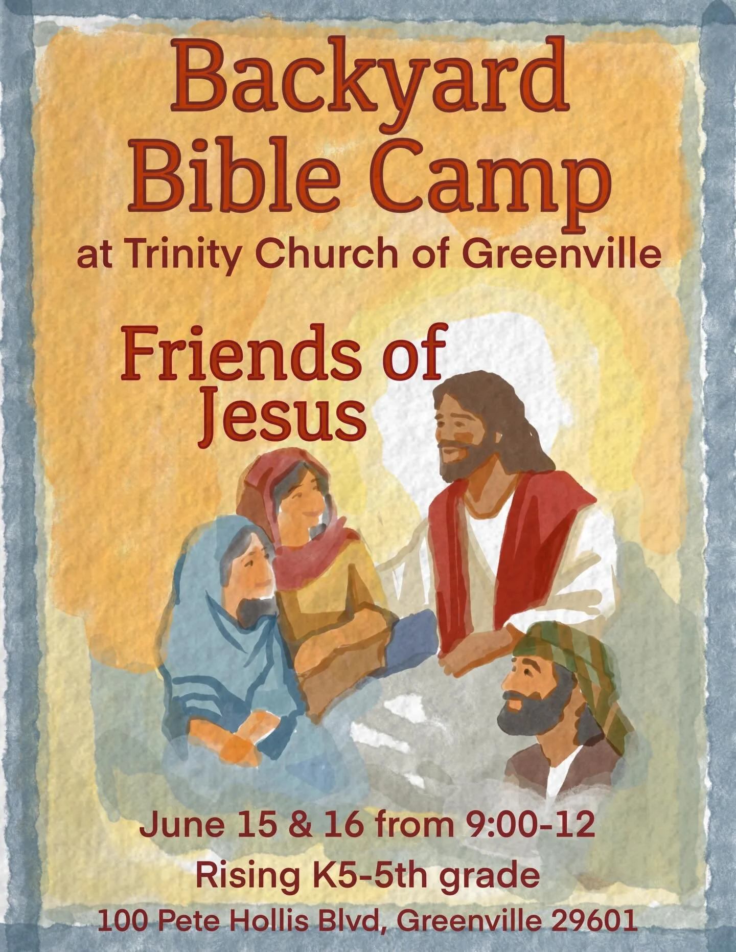 It&rsquo;s that time again! Click the link in our profile to register your children for Backyard Bible Camp at Trinity Church! Our theme this year is &ldquo;Friends of Jesus&rdquo; as we learn the stories of Jesus with his friends Martha, Mary, and L