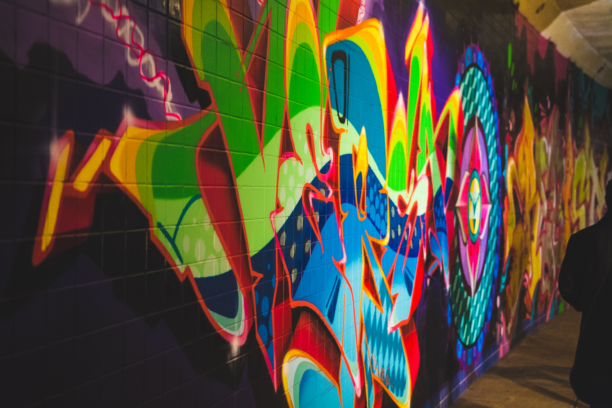 Graffiti at the beginning of the tour