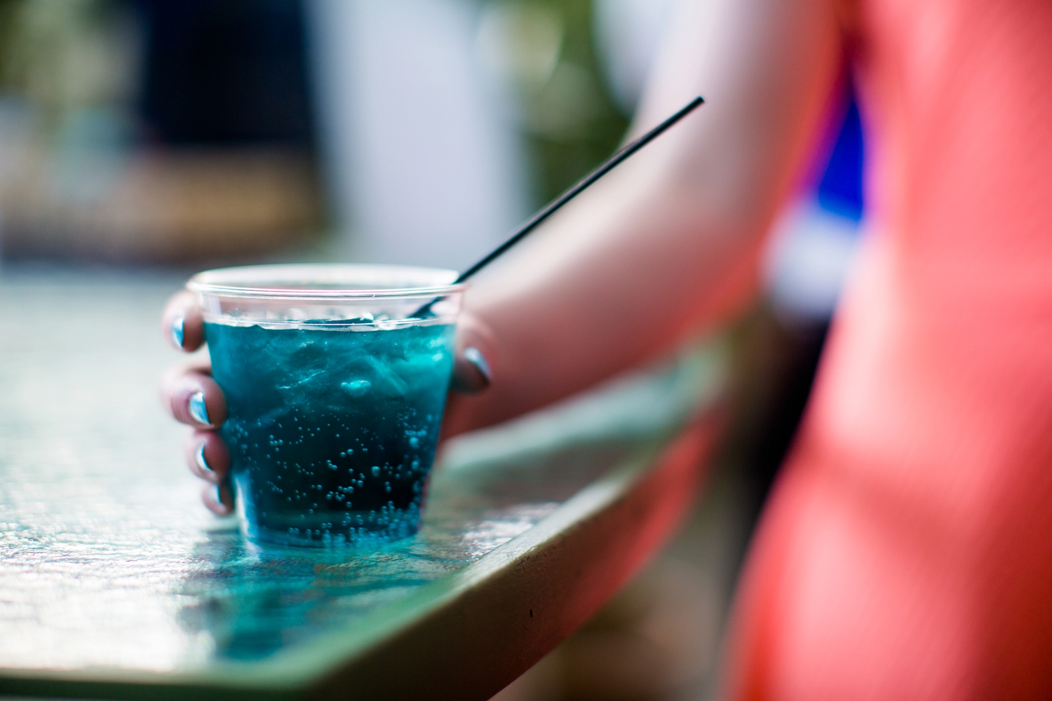 Debra and Zach's signature drink was the "Bibbity Bobbity Blue."