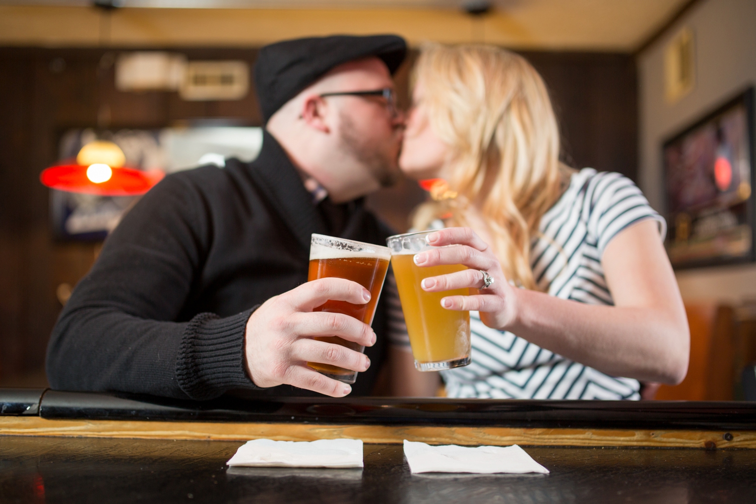 Joie + John: Fisher's Bar & Grill (Zelienople) Engagement Photographer
