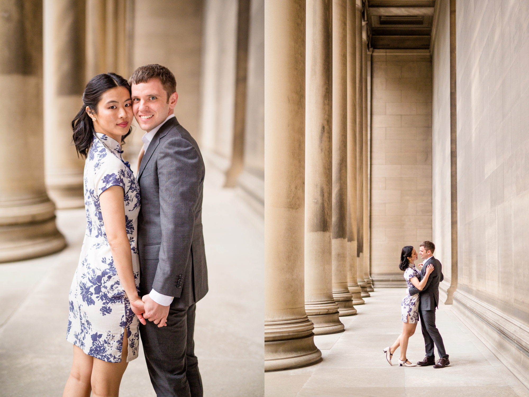 pittsburgh wedding photographer, pittsburgh engagement photographer, oakland engagement photos, pitt engagement photos, frick fountain, henry clay frick building