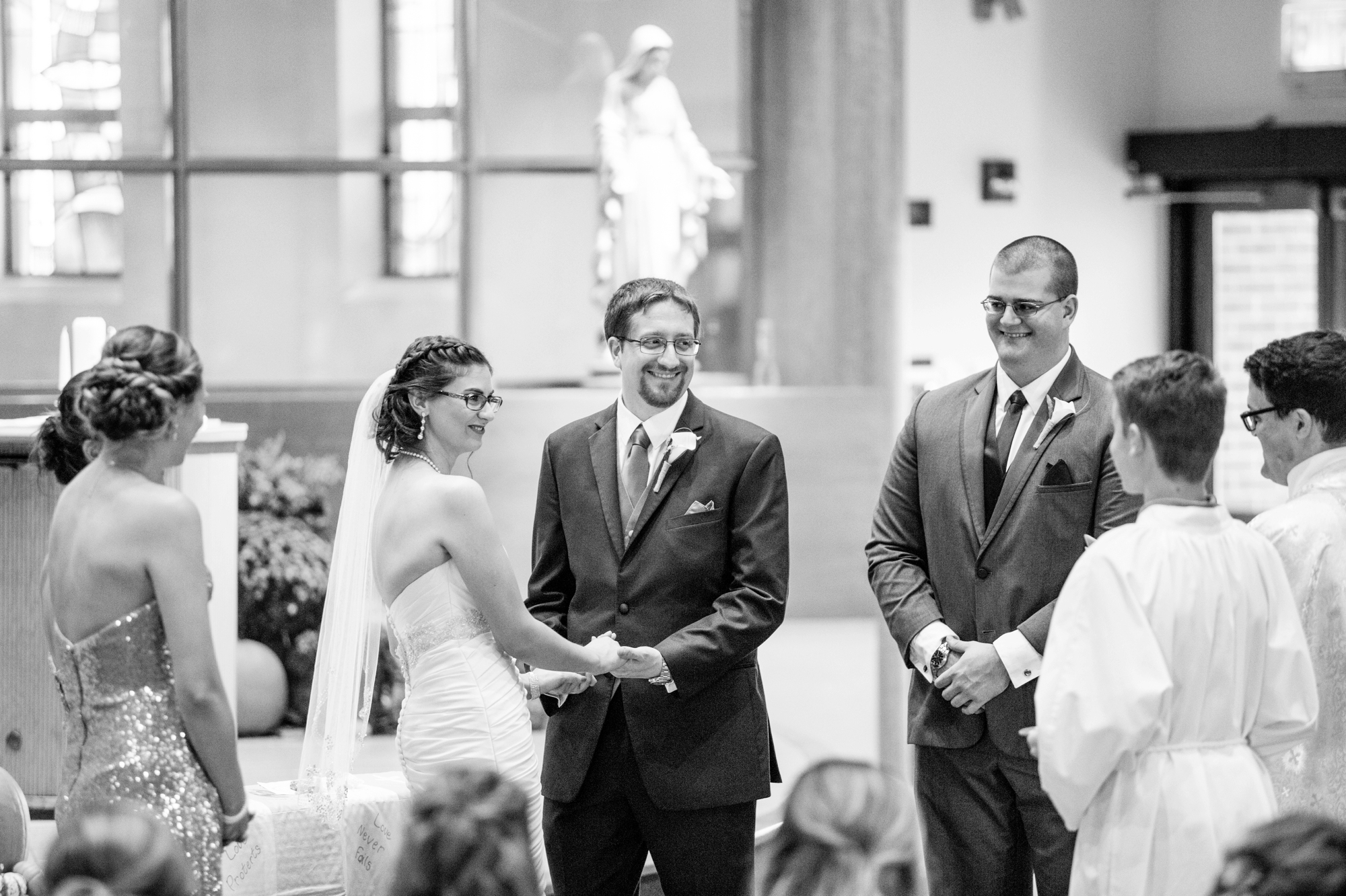 cranberry township wedding photographer, st ferdinand's catholic church photos, camelot banquet hall wedding photos, cranberry township wedding venues
