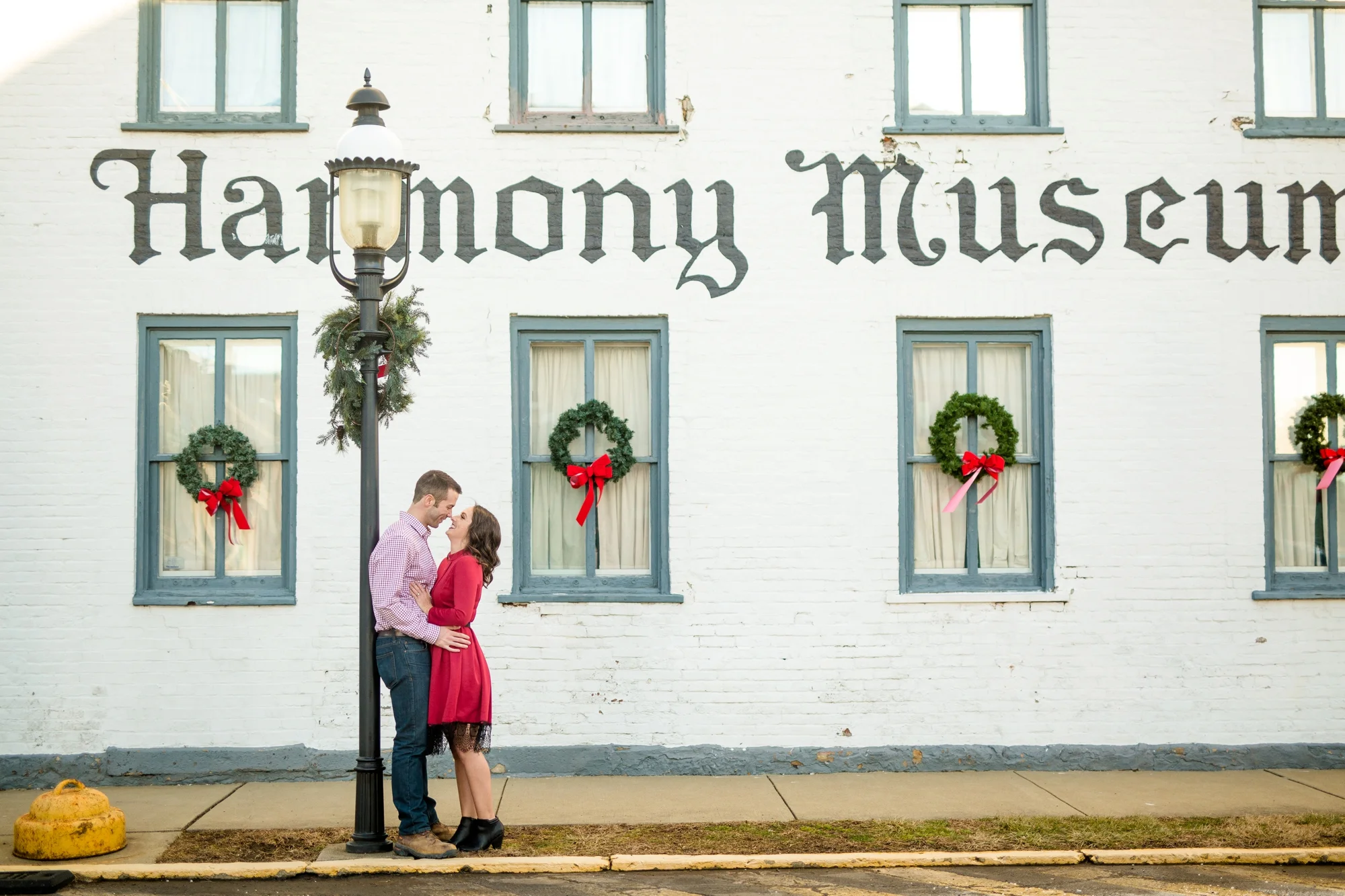 historic harmony engagement photos, harmony senior photos, harmony family photos, wunderbar coffee shop, wunderbar cafe, cranberry township wedding photographer