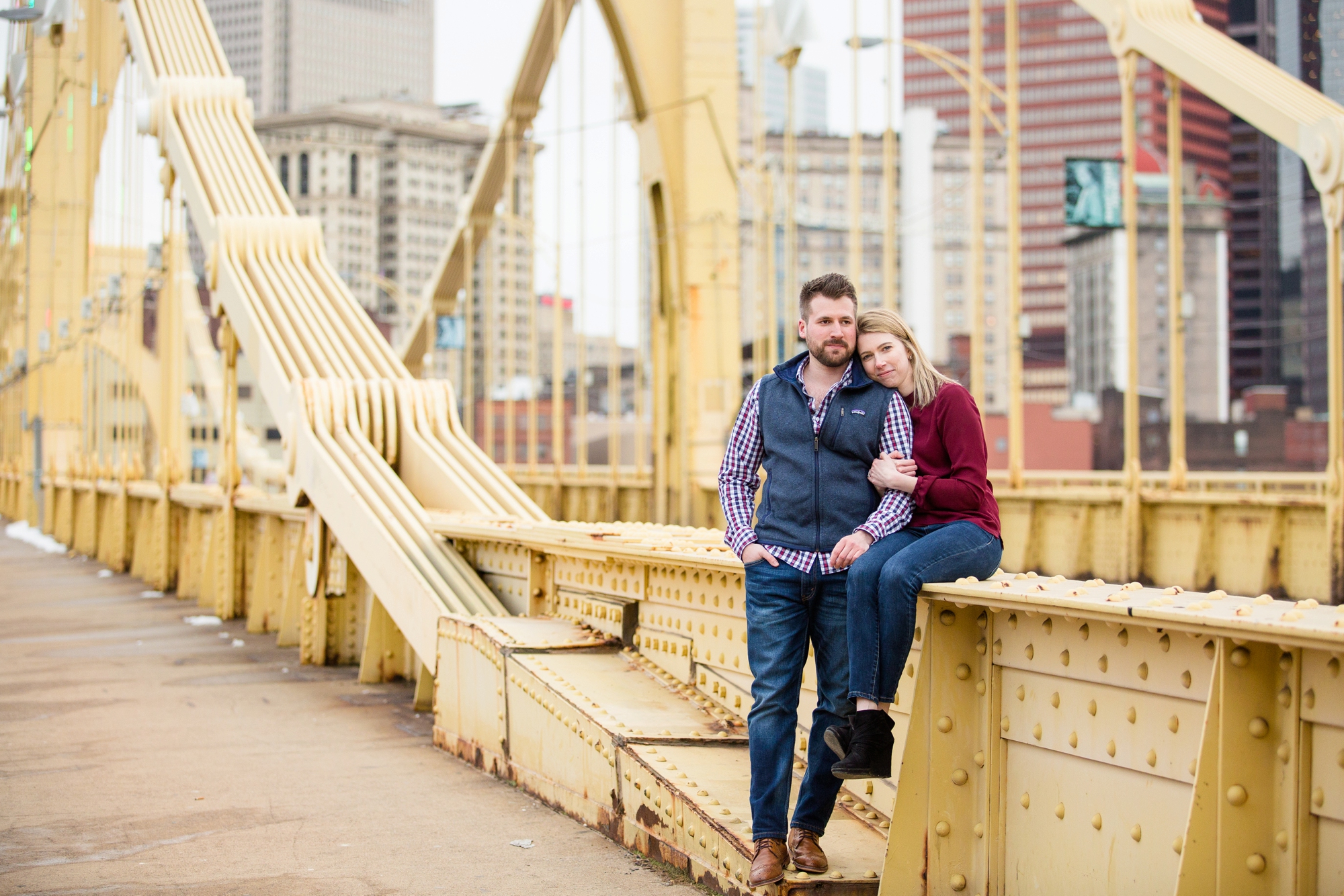 north shore engagement photos, pittsburgh wedding photographer, downtown pittsburgh engagement pictures