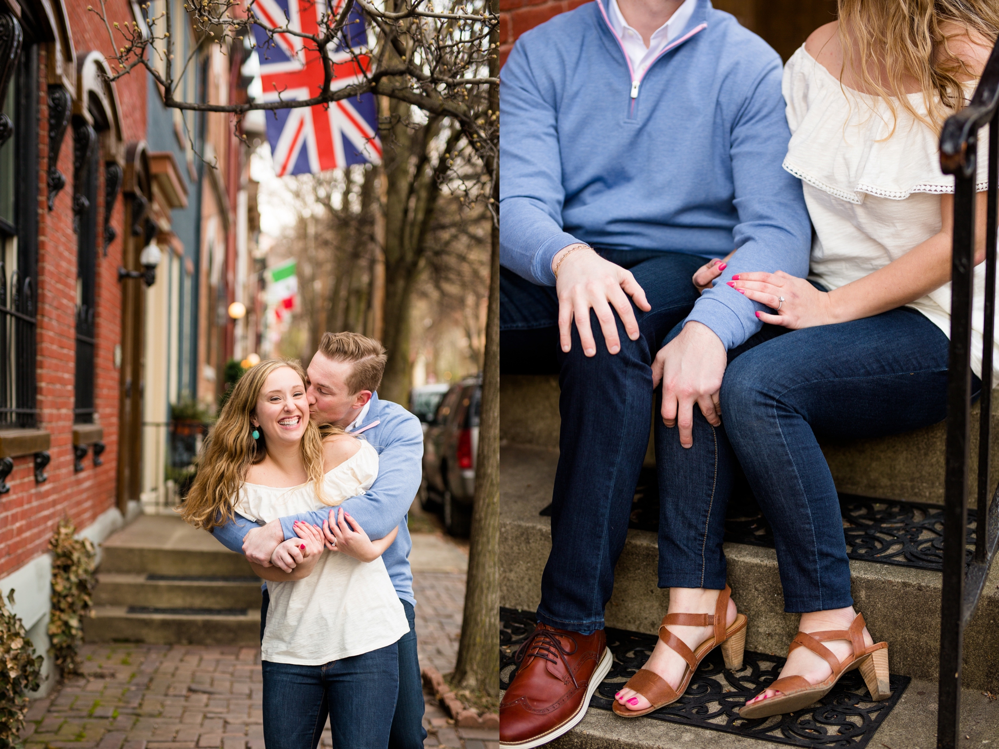 north shore engagement photos, allegheny commons park, mexican war street engagement photos, downtown pittsburgh engagement pictures