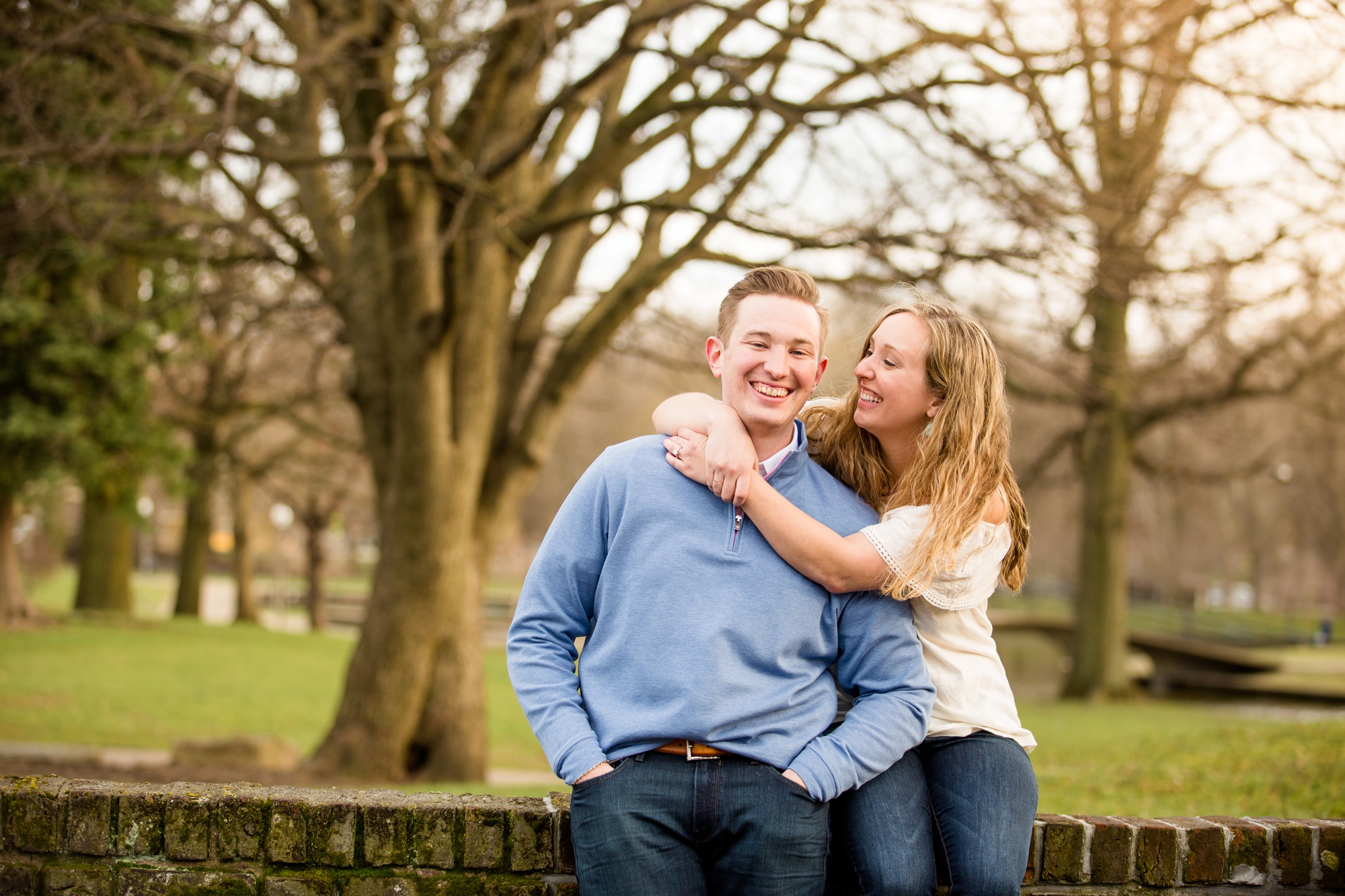 north shore engagement photos, allegheny commons park, mexican war street engagement photos, downtown pittsburgh engagement pictures