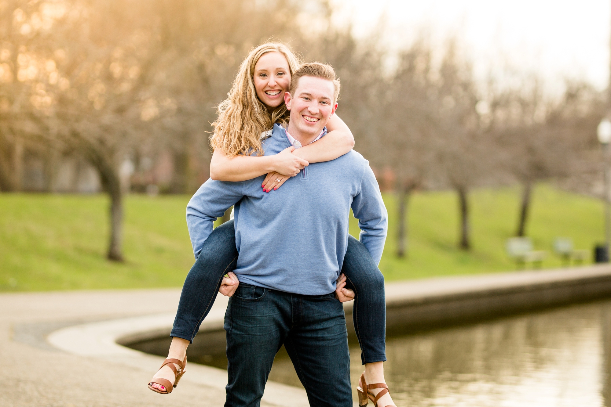 north shore engagement photos, allegheny commons park, mexican war street engagement photos, downtown pittsburgh engagement pictures