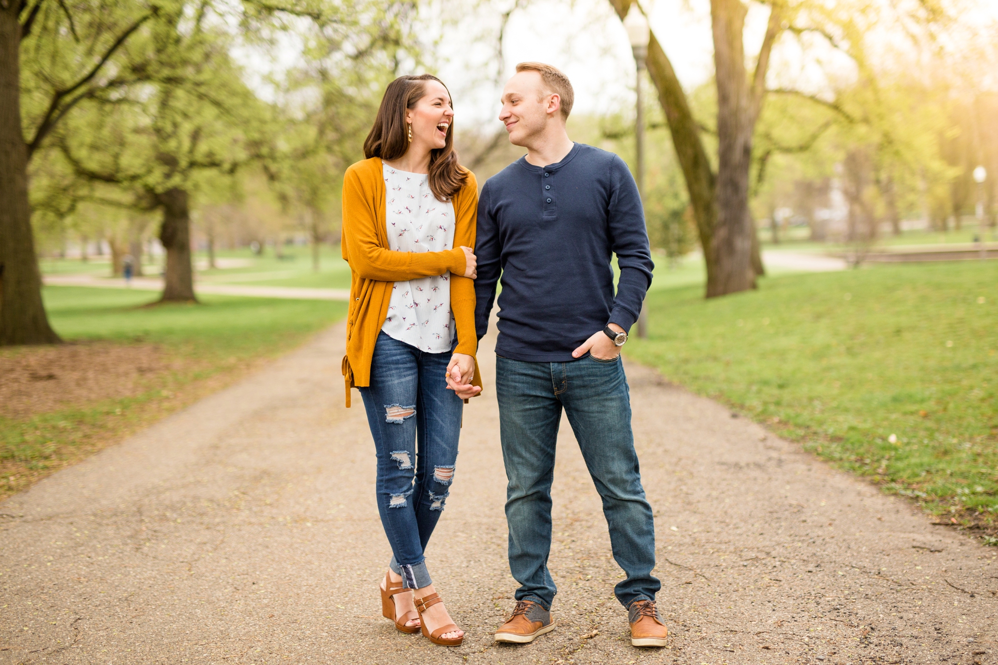 allegheny commons park engagement photos, north shore engagement photos, north side engagement photos, mexican war streets, spring pittsburgh engagement, pittsburgh wedding photos