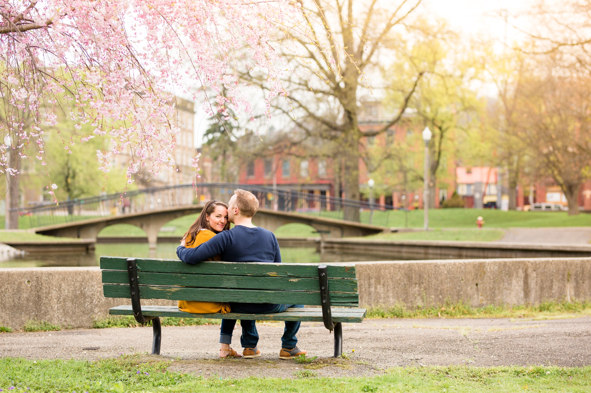 allegheny commons park engagement photos, north shore engagement photos, north side engagement photos, mexican war streets, spring pittsburgh engagement, pittsburgh wedding photos