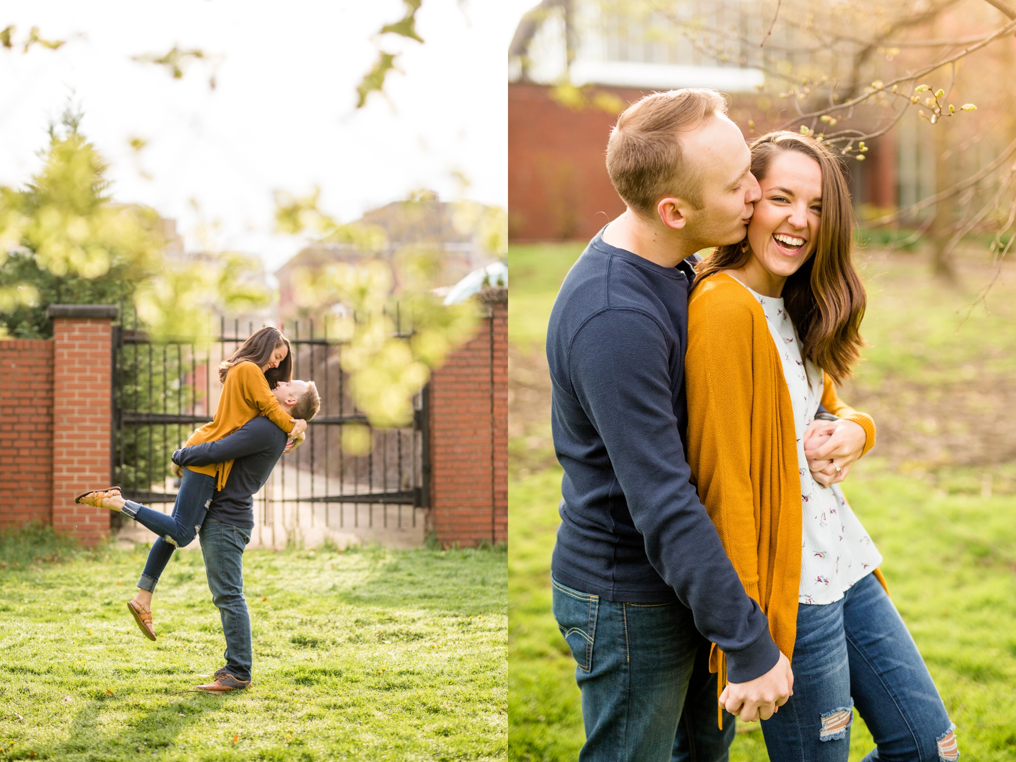 allegheny commons park engagement photos, north shore engagement photos, north side engagement photos, mexican war streets, spring pittsburgh engagement, pittsburgh wedding photos