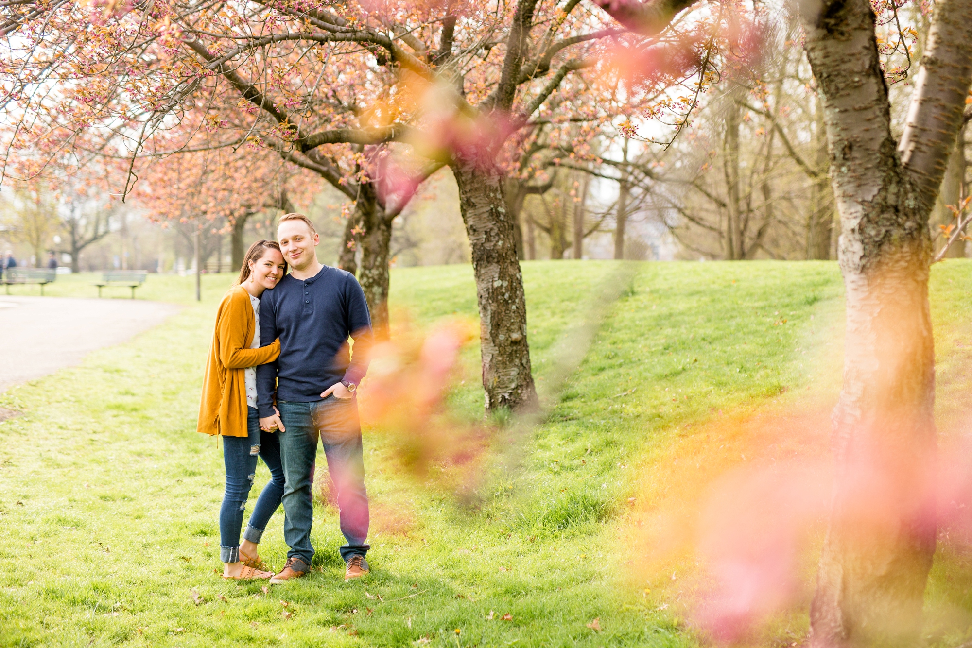 allegheny commons park engagement photos, north shore engagement photos, north side engagement photos, mexican war streets, spring pittsburgh engagement, pittsburgh wedding photos