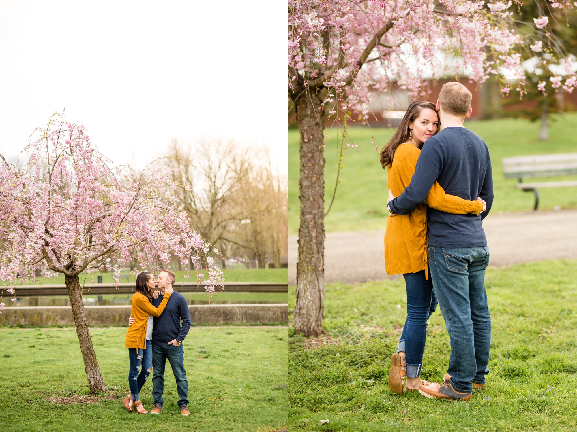 allegheny commons park engagement photos, north shore engagement photos, north side engagement photos, mexican war streets, spring pittsburgh engagement, pittsburgh wedding photos