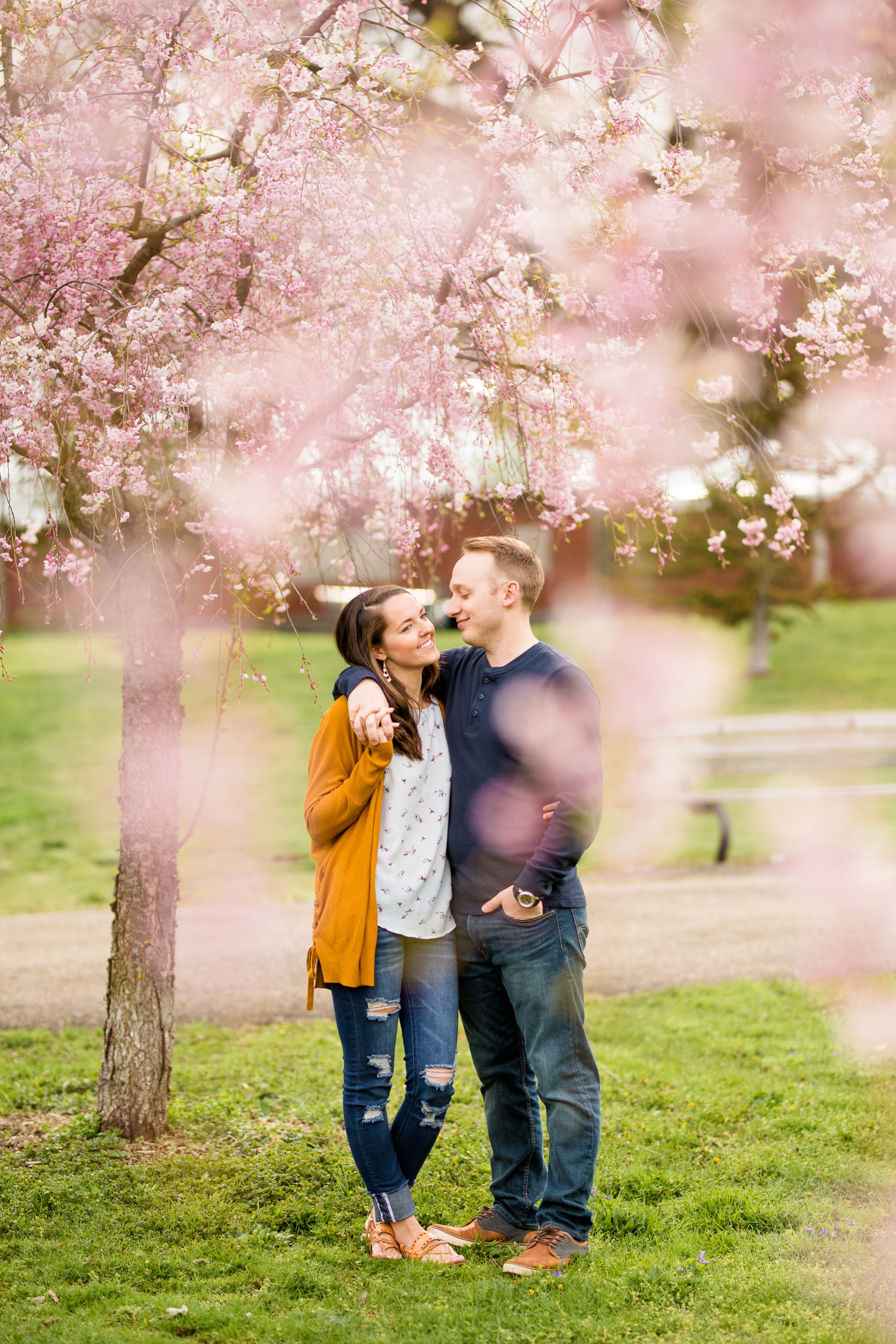 allegheny commons park engagement photos, north shore engagement photos, north side engagement photos, mexican war streets, spring pittsburgh engagement, pittsburgh wedding photos