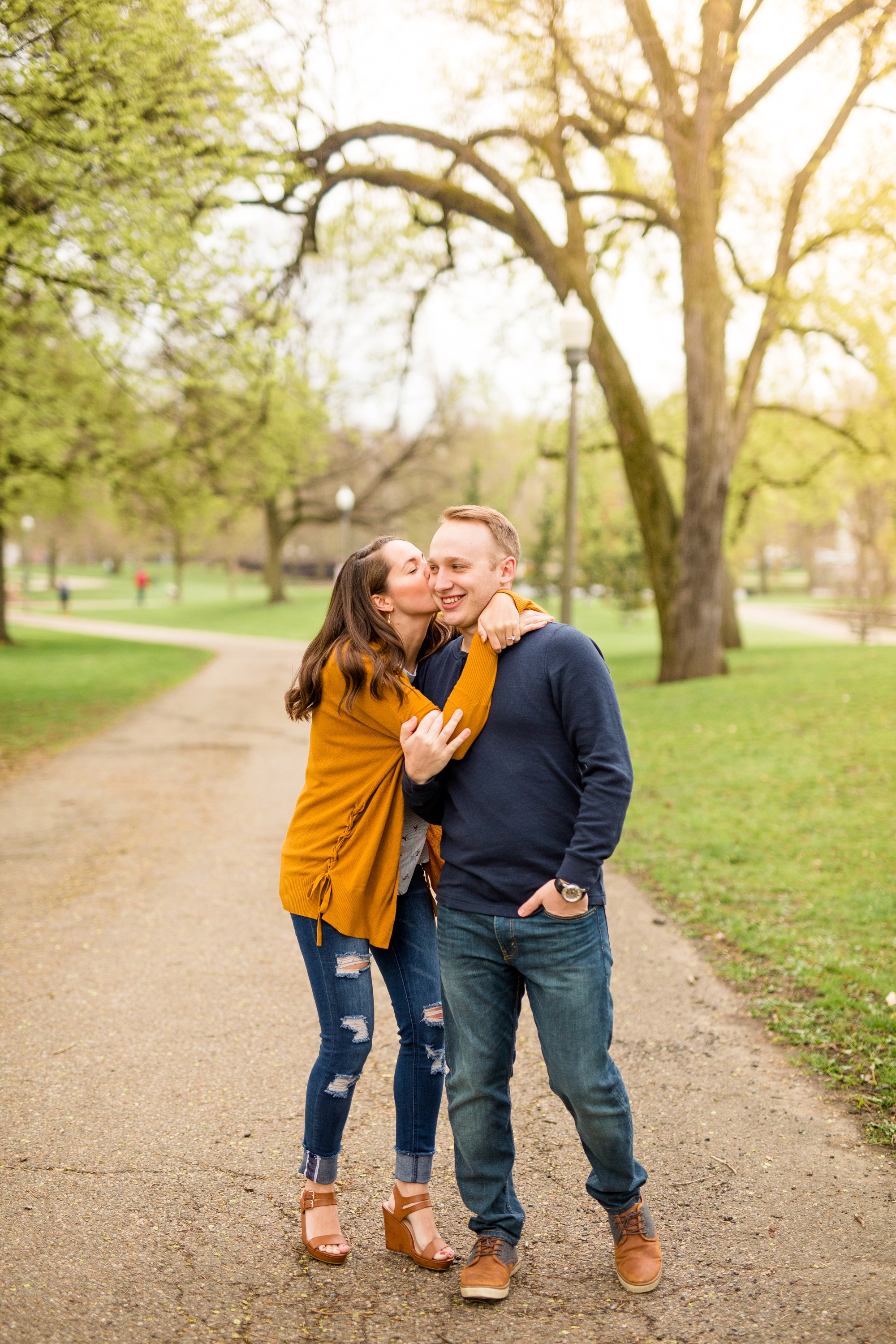 allegheny commons park engagement photos, north shore engagement photos, north side engagement photos, mexican war streets, spring pittsburgh engagement, pittsburgh wedding photos