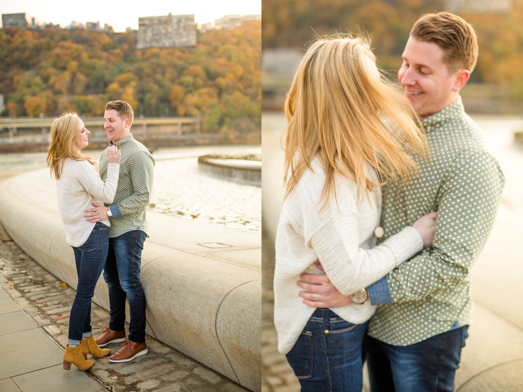 pittsburgh wedding photographer, pittsburgh engagement photos, best spot in pittsburgh for photo shoot, highland park engagement pictures, point state park engagement photos