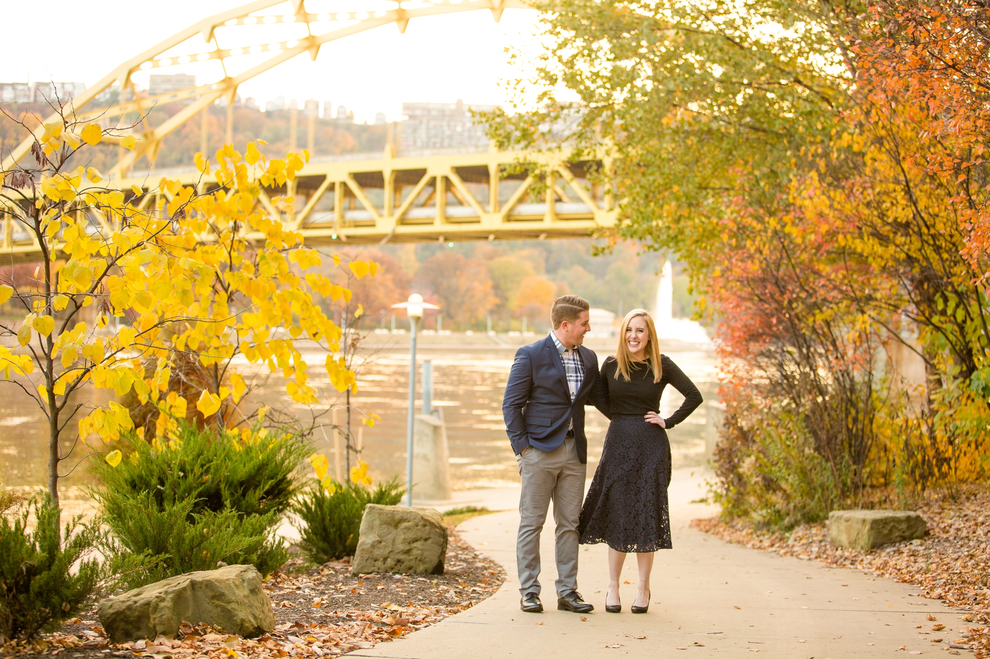 pittsburgh wedding photographer, pittsburgh engagement photos, best spot in pittsburgh for photo shoot, highland park engagement pictures, point state park engagement photos