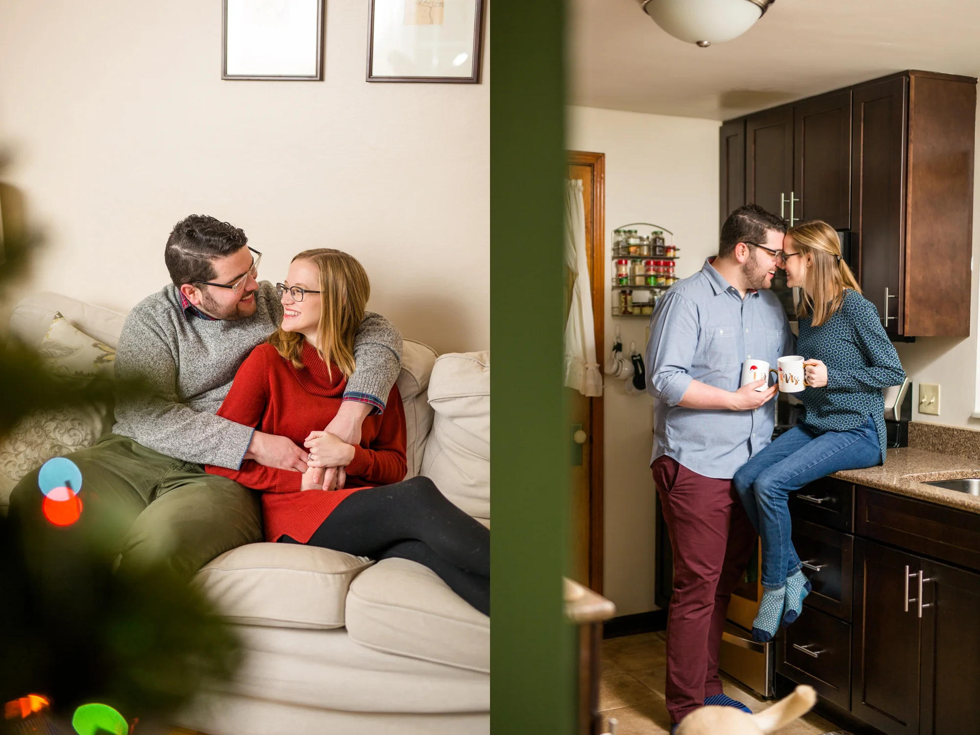 the best pittsburgh wedding photographers, best location for photoshoot in pittsburgh, pittsburgh engagement photos, in home couples session, cozy