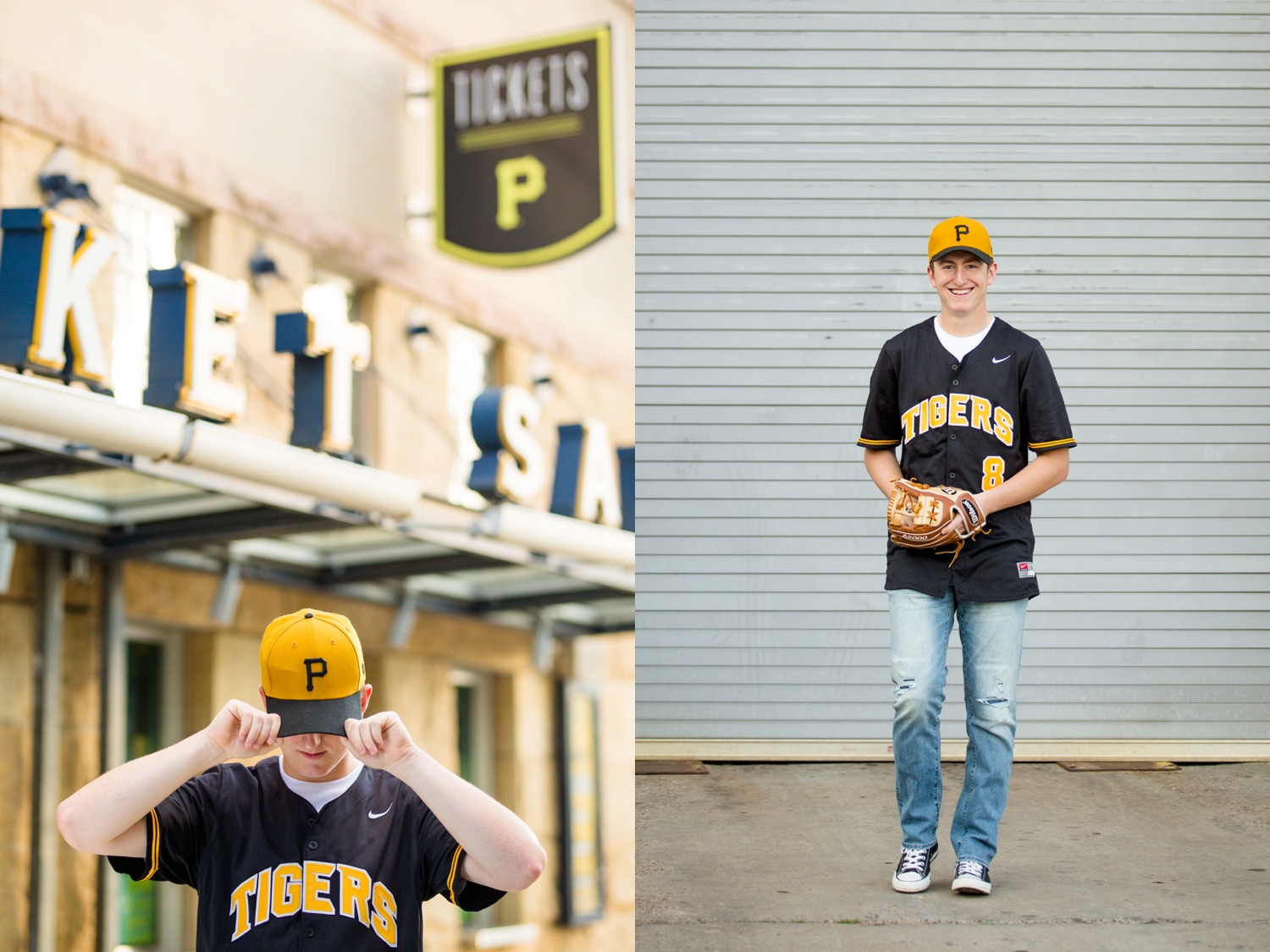 baseball senior photo ideas, pittsburgh senior photographer, locations for photoshoot pittsburgh, north shore senior photos