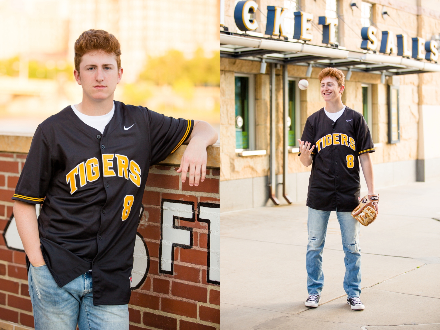 baseball senior photo ideas, pittsburgh senior photographer, locations for photoshoot pittsburgh, north shore senior photos