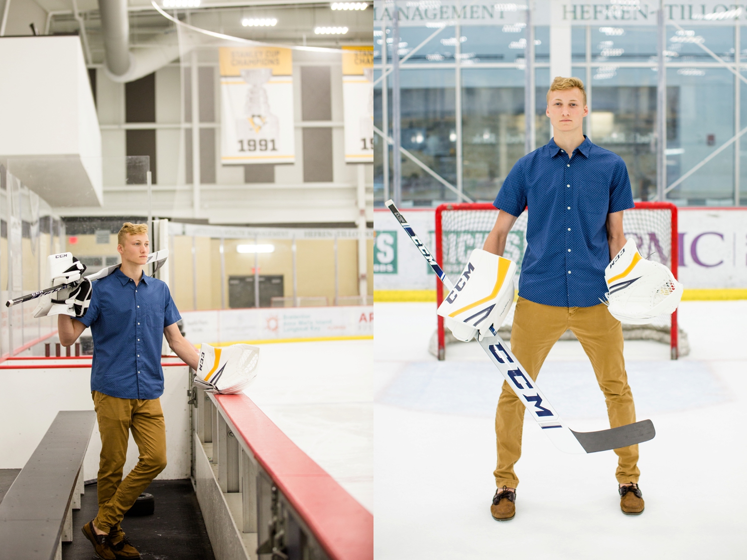 pittsburgh senior photographer, cranberry township senior photographer, lemieux center, hockey senior photos