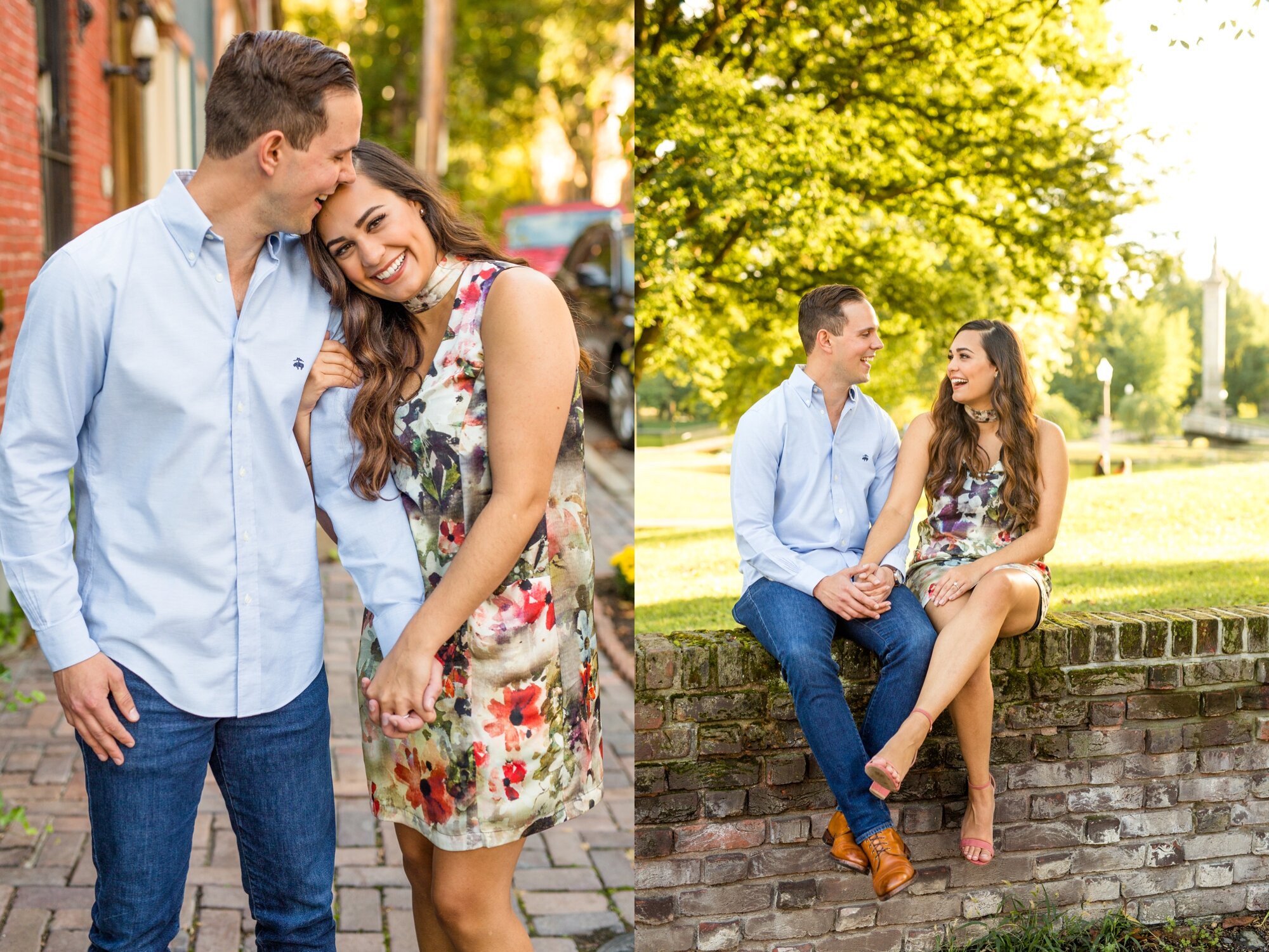 pittsburgh wedding photographer, allegheny commons park engagement photos, north shore engagement photos, roberto clemente bridge engagement photos, mexican war streets