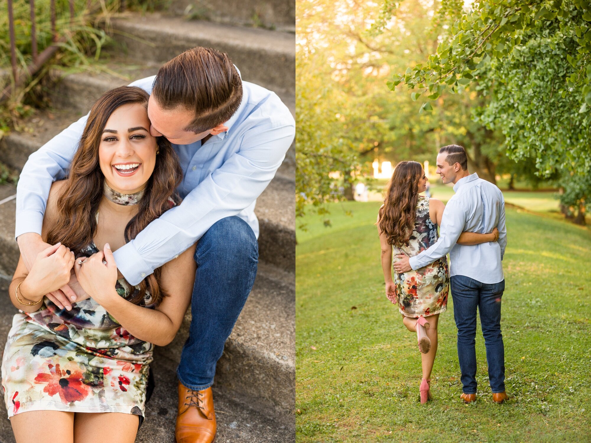 pittsburgh wedding photographer, allegheny commons park engagement photos, north shore engagement photos, roberto clemente bridge engagement photos, mexican war streets