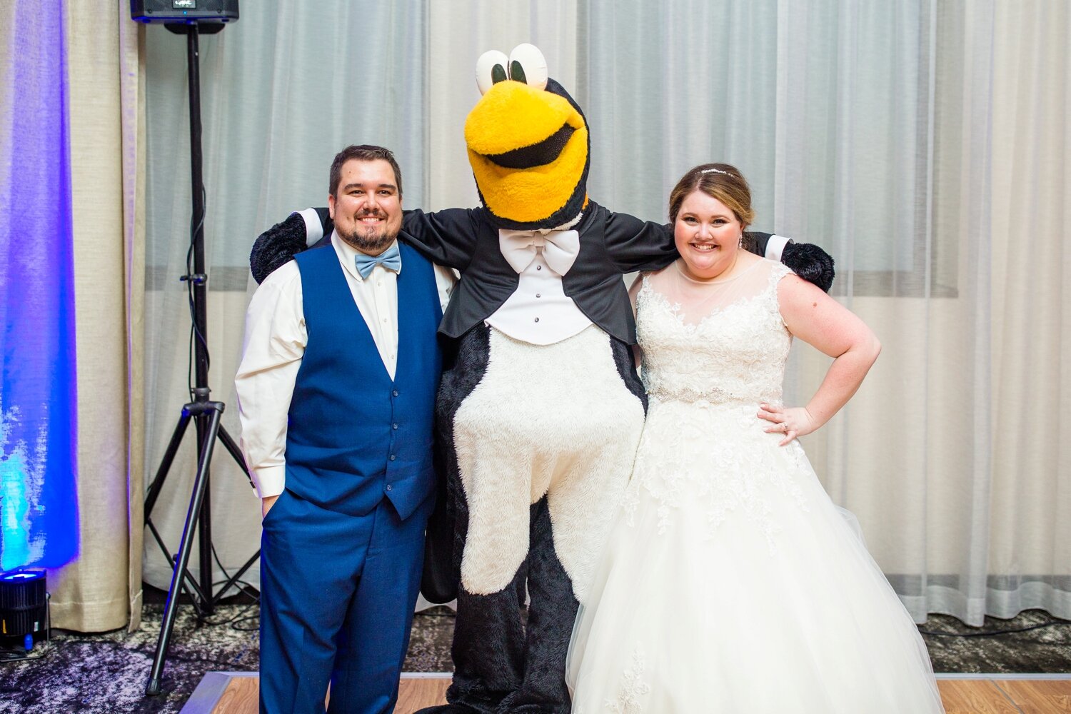  And they had a fun visitor at their reception! 