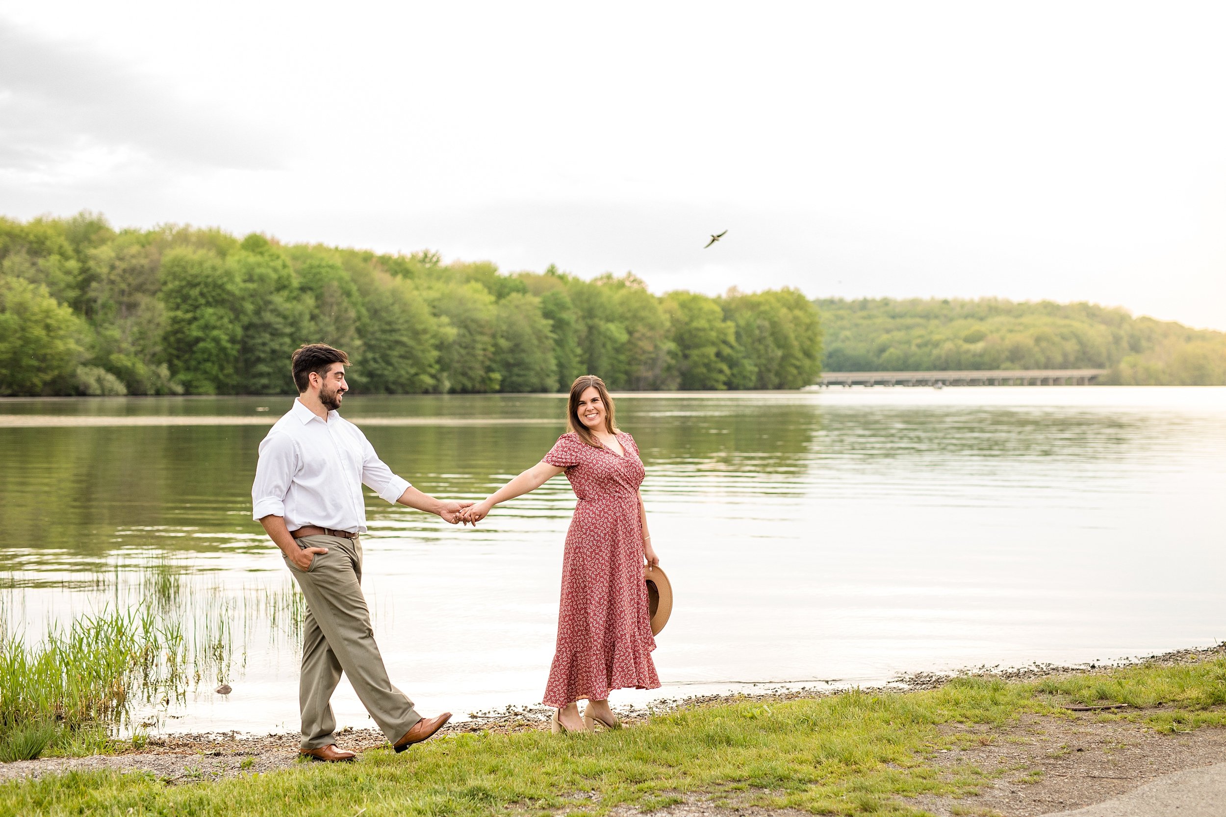 mcconnells mill engagement photos, moraine state park engagement photos, location ideas for engagement photos pittsburgh, what to wear for engagement photos summer