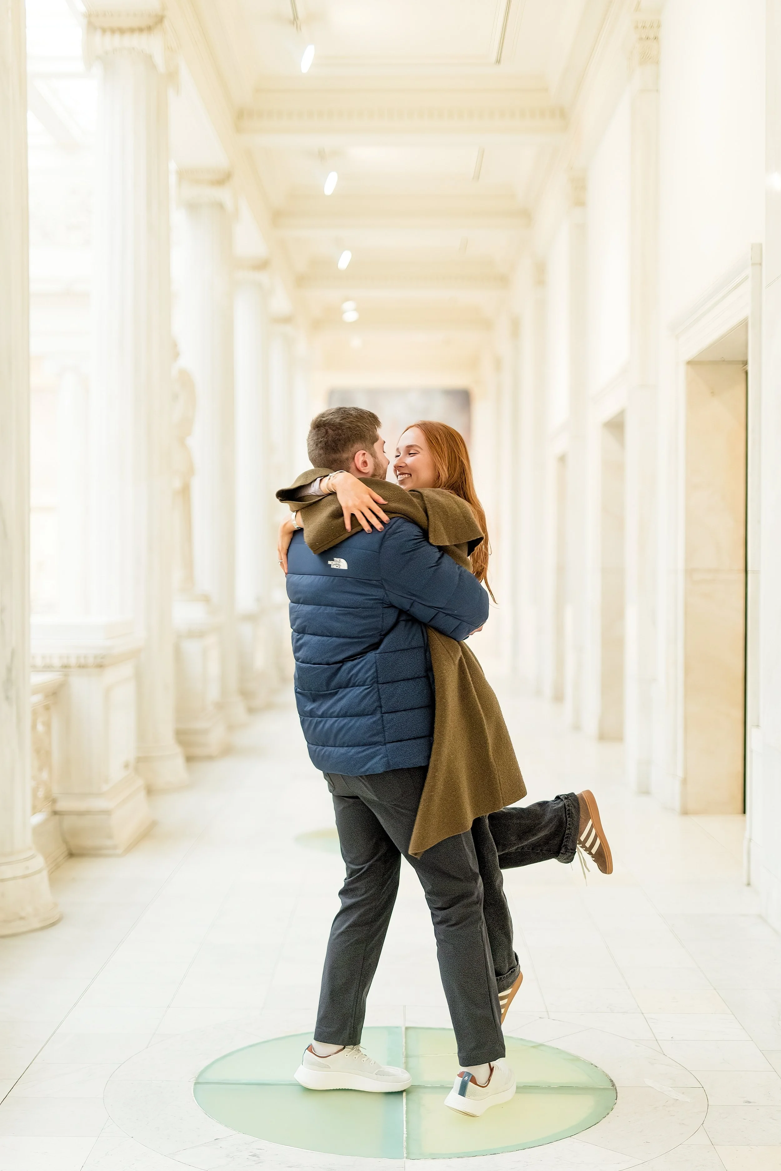 carnegie museum of history pittsburgh surprise proposal photos, locations for surprise proposal pittsburgh, hall of architecture, hall of sculpture, grand staircase